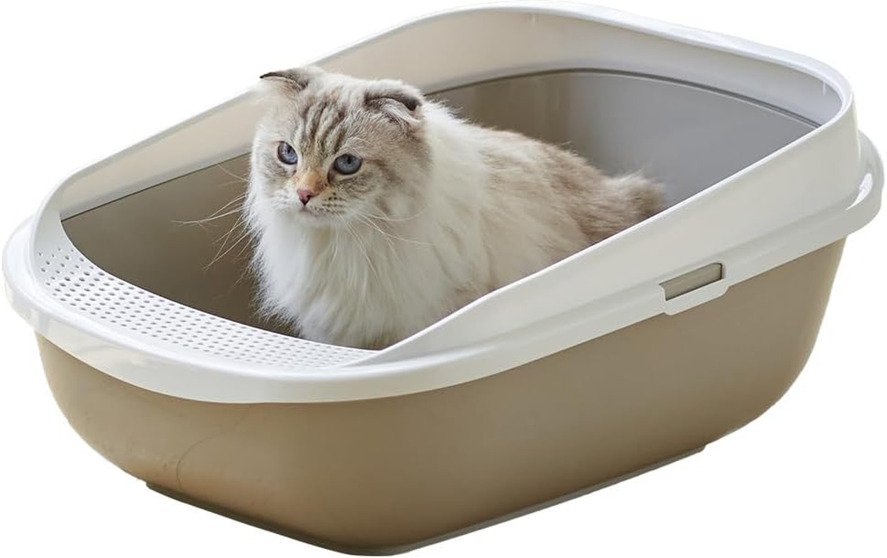 [OFT] Mega Tray, Light, Gray, Large Cat Toilet, Shatterproof, Size (W X D X H): Approx. 16.8 X 22.6 X 10.0 Inches (42.6 X 57.6 X 25.5 Cm) image number 1