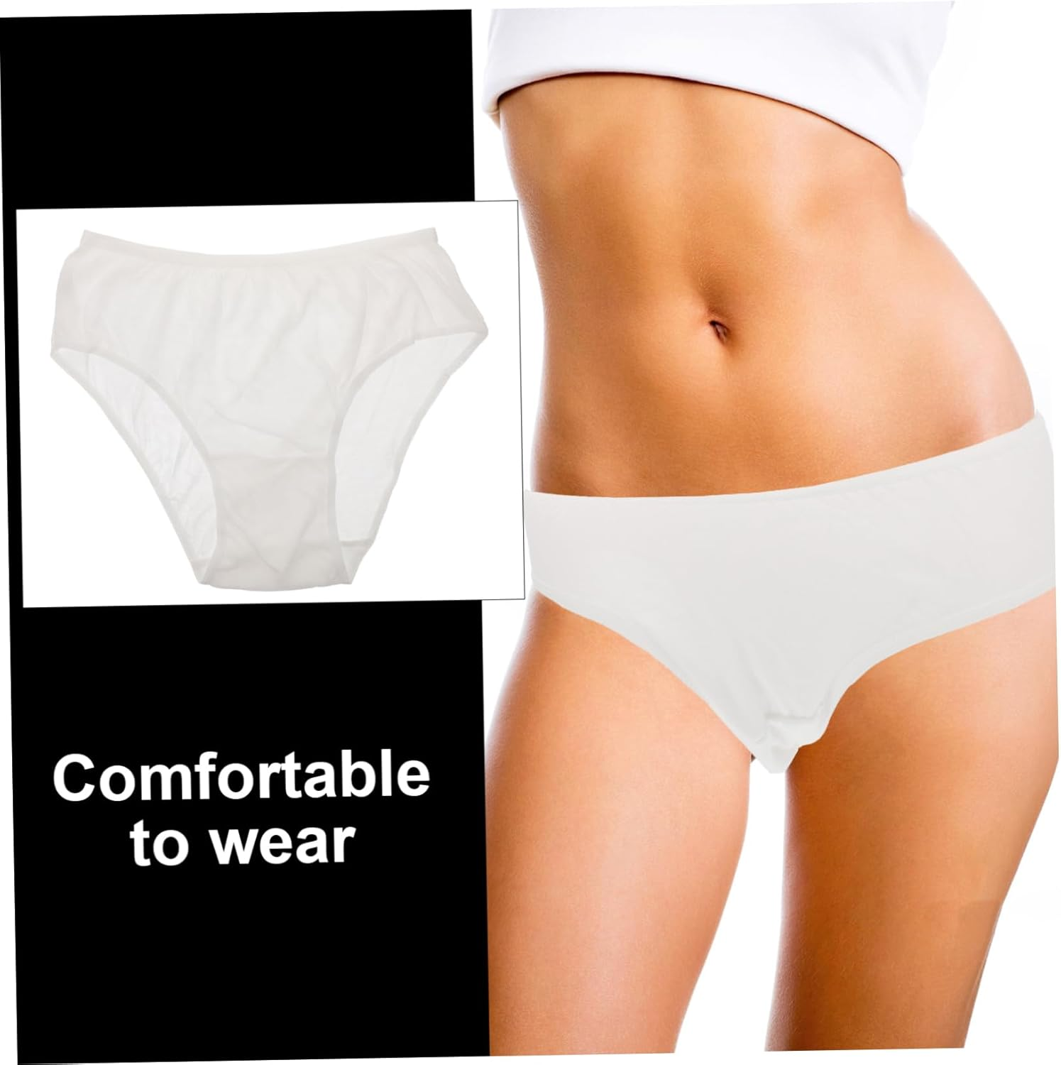 4Pcs Disposable Maternity Underwear Comfortable Breathable Pants for Pregnant Women White XXL image number 6