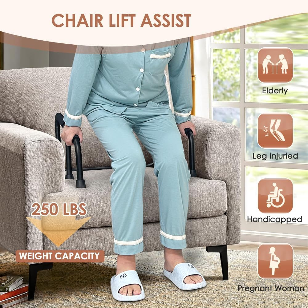 NEPPT Couch Cane Stand Lift Assist for Elderly Standing Aids Supports Assistance Bed Handle Bedside Assist Couch Rail Seniors Fall Prevention Devices Grab Bar Portable Chair Cane image number 5