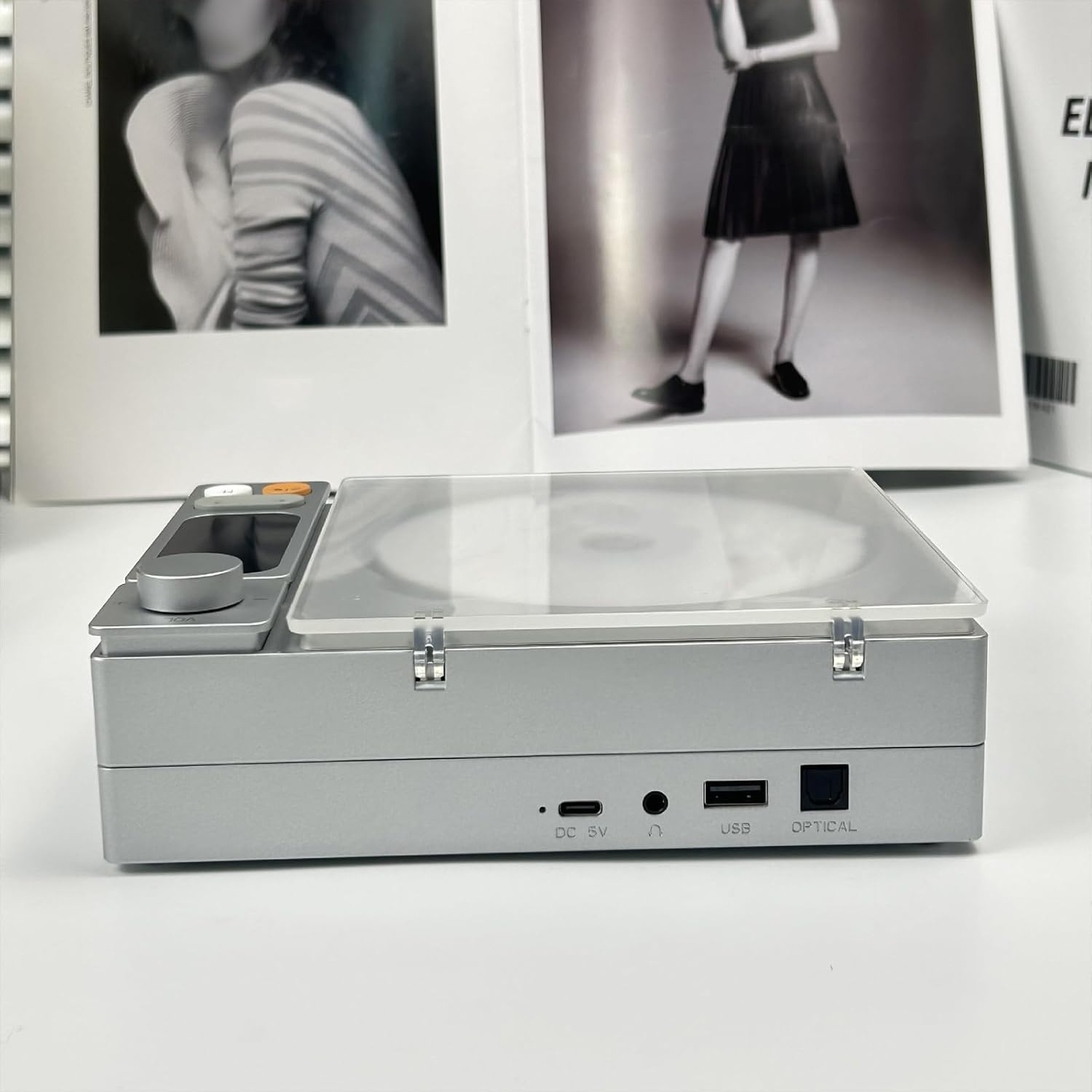 Oxtxuzdm Portable Hifi Music Player with Multiformat Supports & Built-In Speakers Durables ABS Design for Travel Home Office Portable Cds Player for Travel