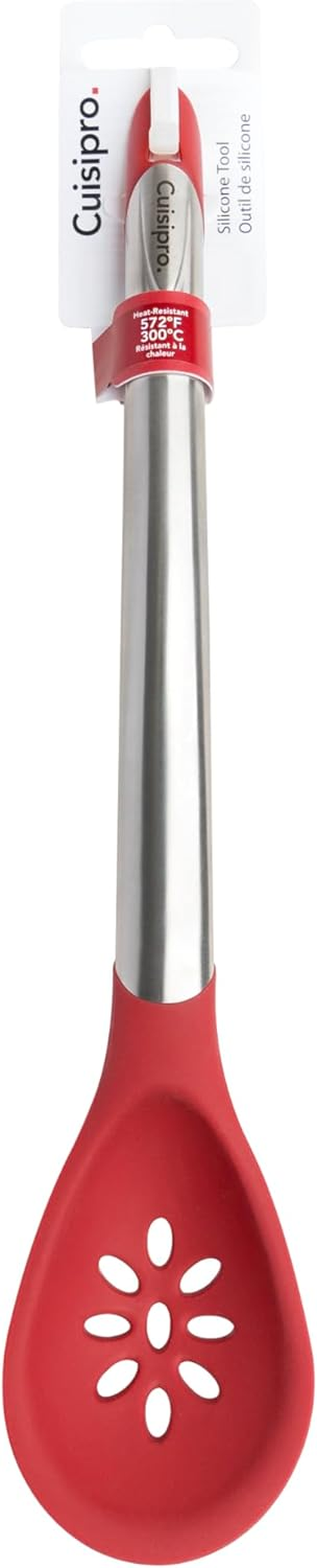 Cuisipro 7112508 Piccolo Tools Silicon Slotted Spoon, Red image number 6