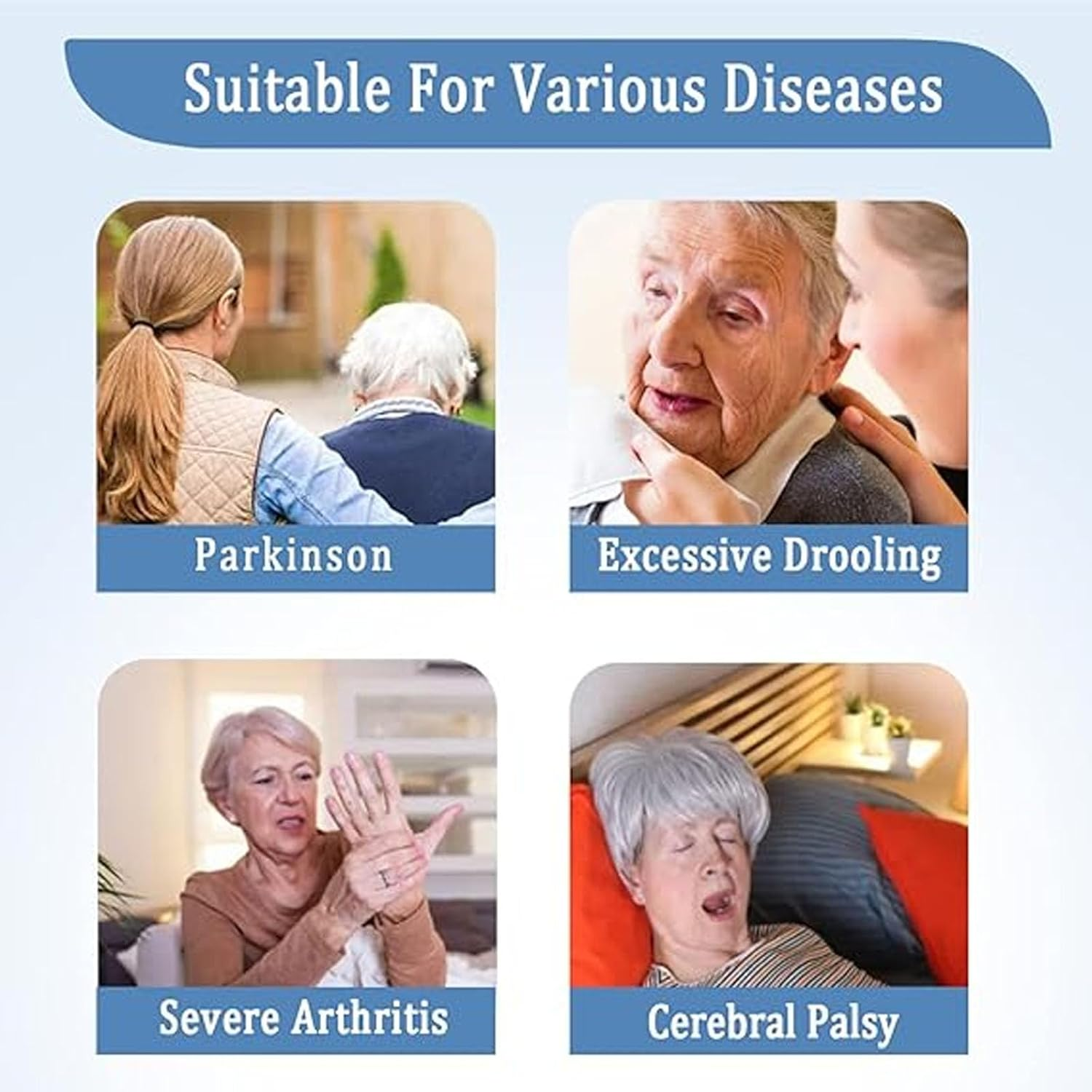 Adult Bibs Elderly Reusable Adult Bibs for Eating, Washable Waterproof Mealtime Clothing Protectors with Crumb Catcher, Necklace and POLO Shirt Design image number 6