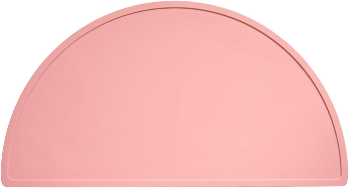 Silicone Baby Placemat, Dishwasher Safe, Safe Silicone, Child-Friendly, Waterproof, Oil-Resistant, Anti-Slip, Heat Insulating, Multi-Purpose for Pet, Dining, Nail Art & Painting (Yellow)