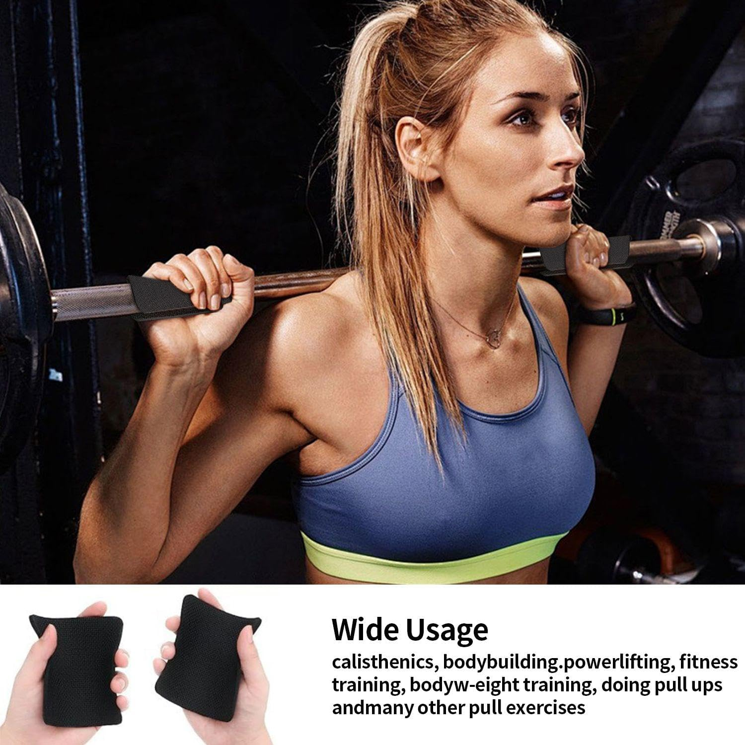 JDNFKG 6 Pieces Rubber Exercise Pads, 1 Piece Weightlifting Palm Pads, Non-Slip Training Protective Equipment, Wear Resistant Palm Protector Cover, Fitness Protective Gear image number 5