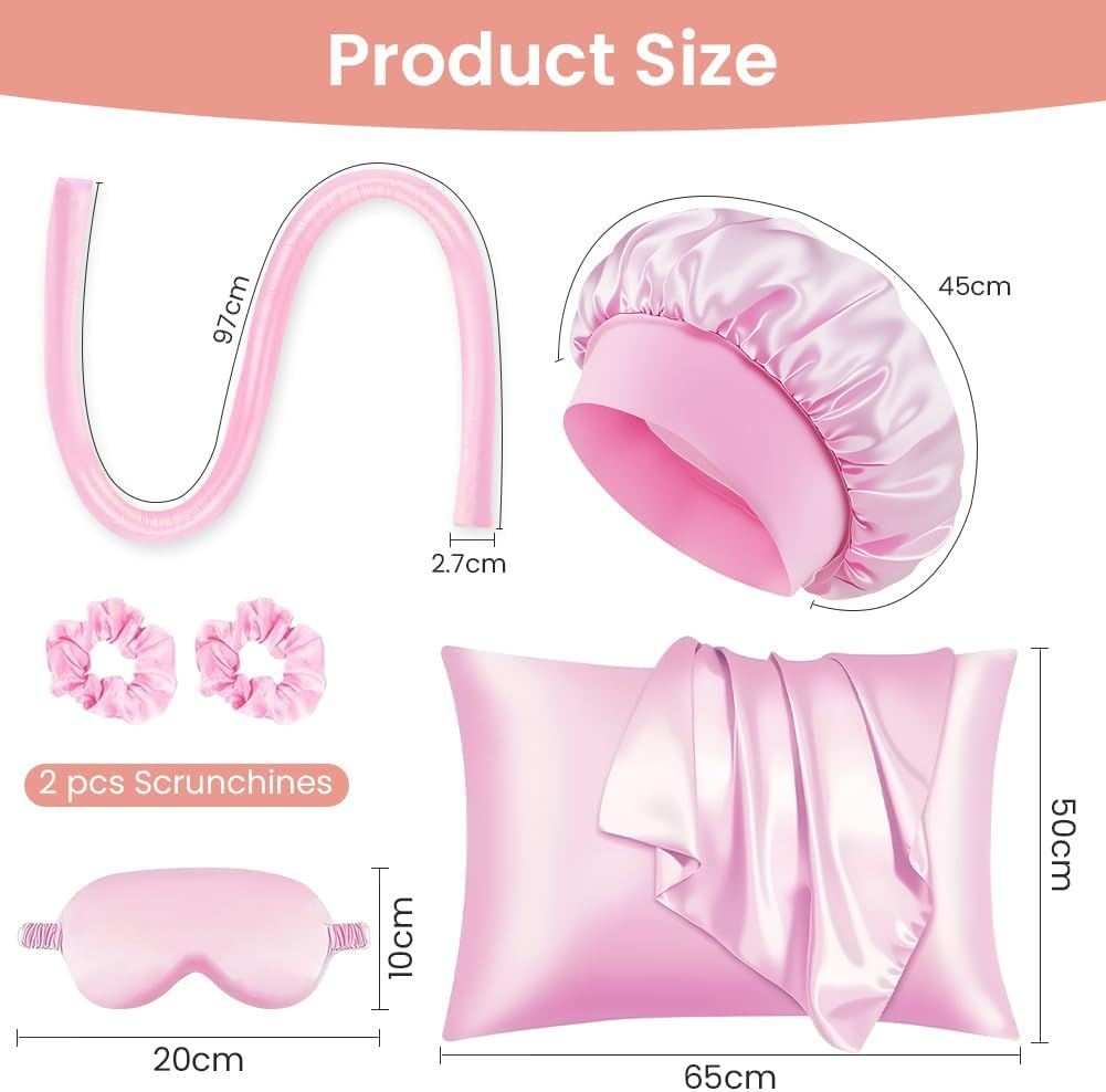 AOOWU Curlers Curls without Heat, Heatless Curls Band, Hair Curlers Overnight Long Hair, Gift 6-Piece Set Velvet with Hairpin Non-Slip Curls Overnight DIY Hair Curler for Medium Long Hair image number 2