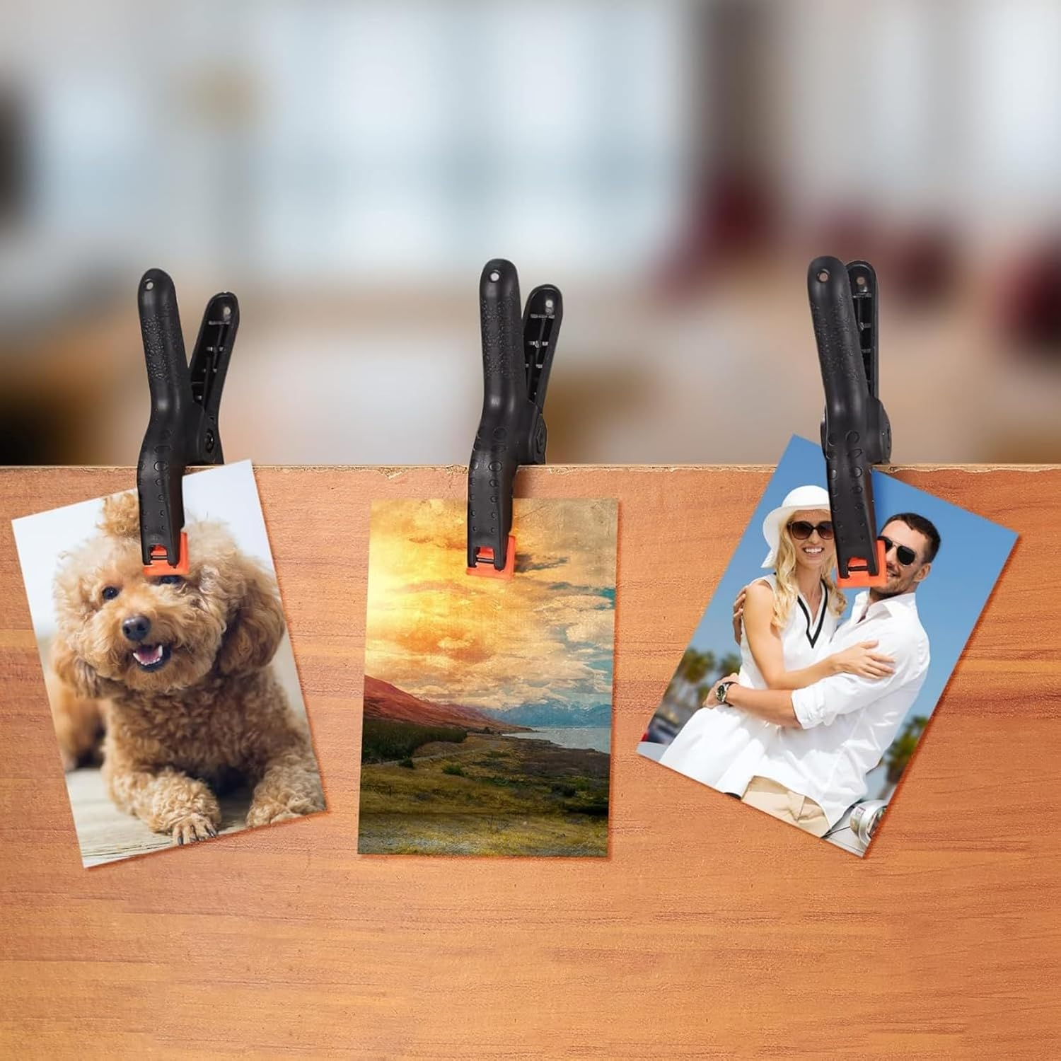 12 Pcs Spring Clamps, 3.5 Inch Heavy Duty Nylon Clips for Woodworking, DIY Projects, Crafts, Photo Studios and Background image number 1