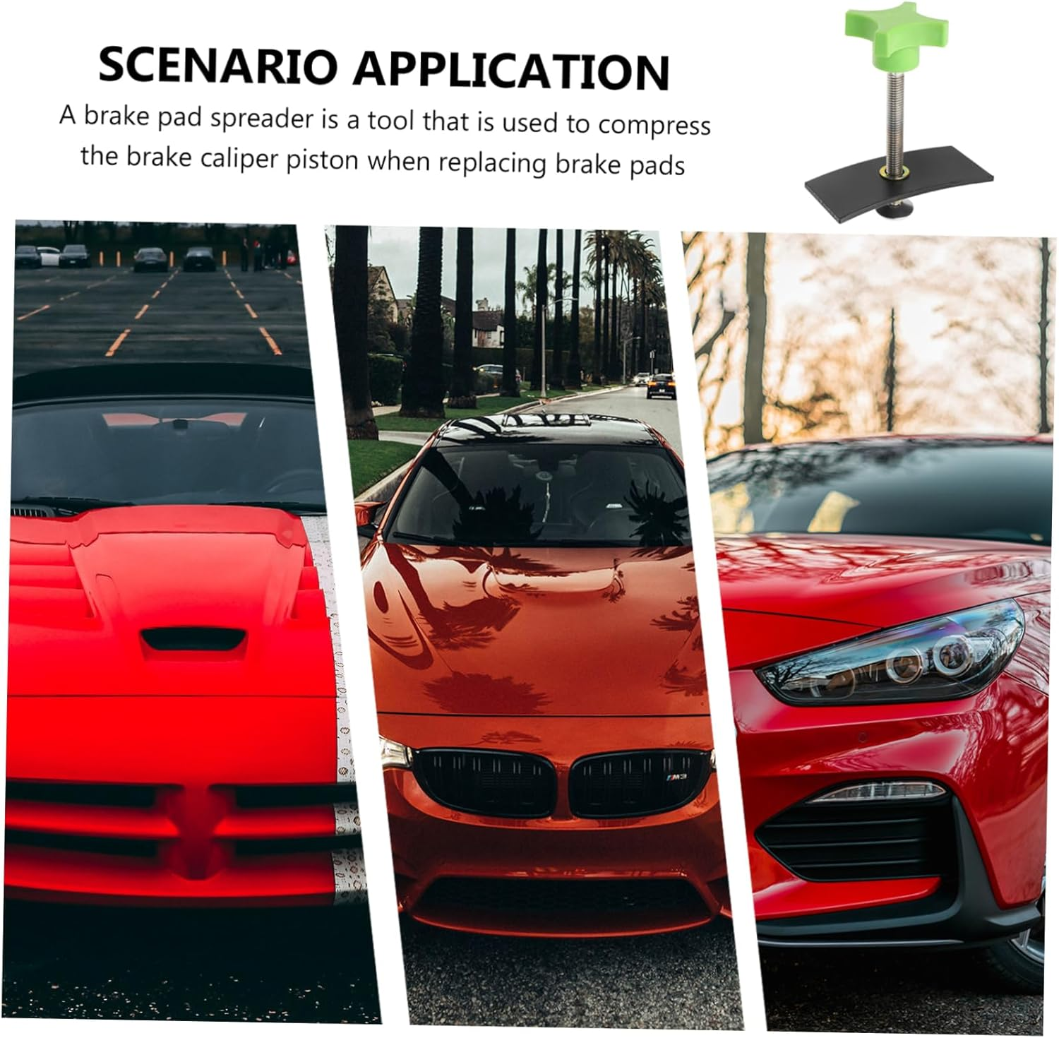 HAPINARY Brake Pad Tool Brake Compression Tool Swivel Piston Spreader Sturdy Reusable for Professional Automotive Workshop Use image number 3