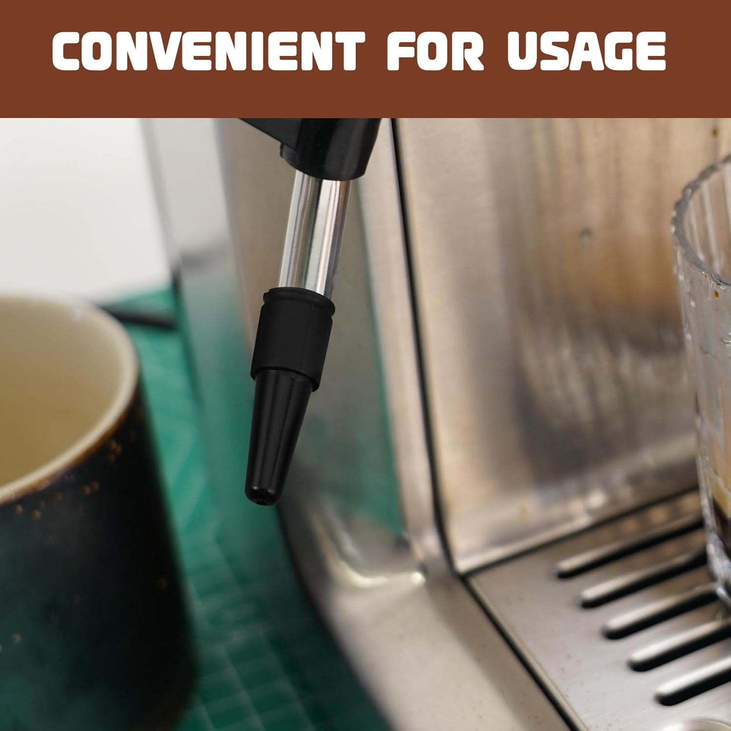 Homoyoyo Coffee Machine Steam Nozzle Small Plastic Replacement Nozzle Compatible with Delonghi Espresso Machine Parts for Convenient Foaming and Reusable Coffee Supplies image number 1