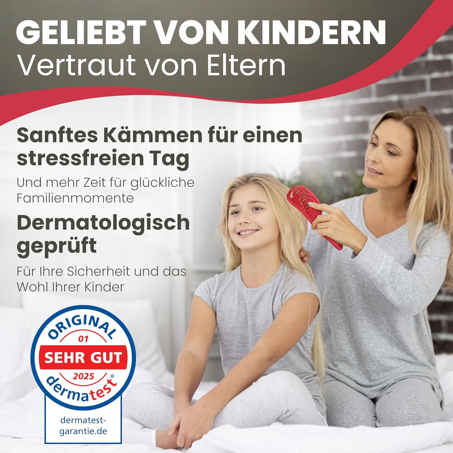 Walcora Hair Brush without Pulling, Detangling Brush & Detangler Brush for Women, Men & Children, for Curls, Wet, Fine & Long Hair, Hair Brush - Red image number 5