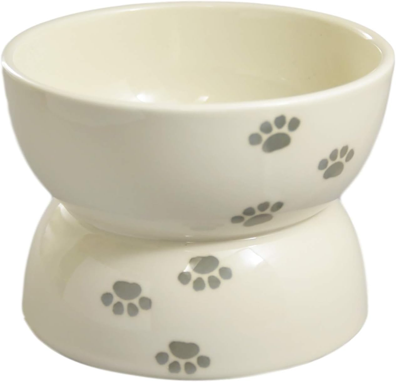 Toyo Ceramics Medium Bowl, Beige, 11.8 Fl Oz (350 Ml), Arita Ware for Pets, Tableware, Easy to Clean, Porcelain Dish, for Dogs and Cats, Foot Pattern image number 3