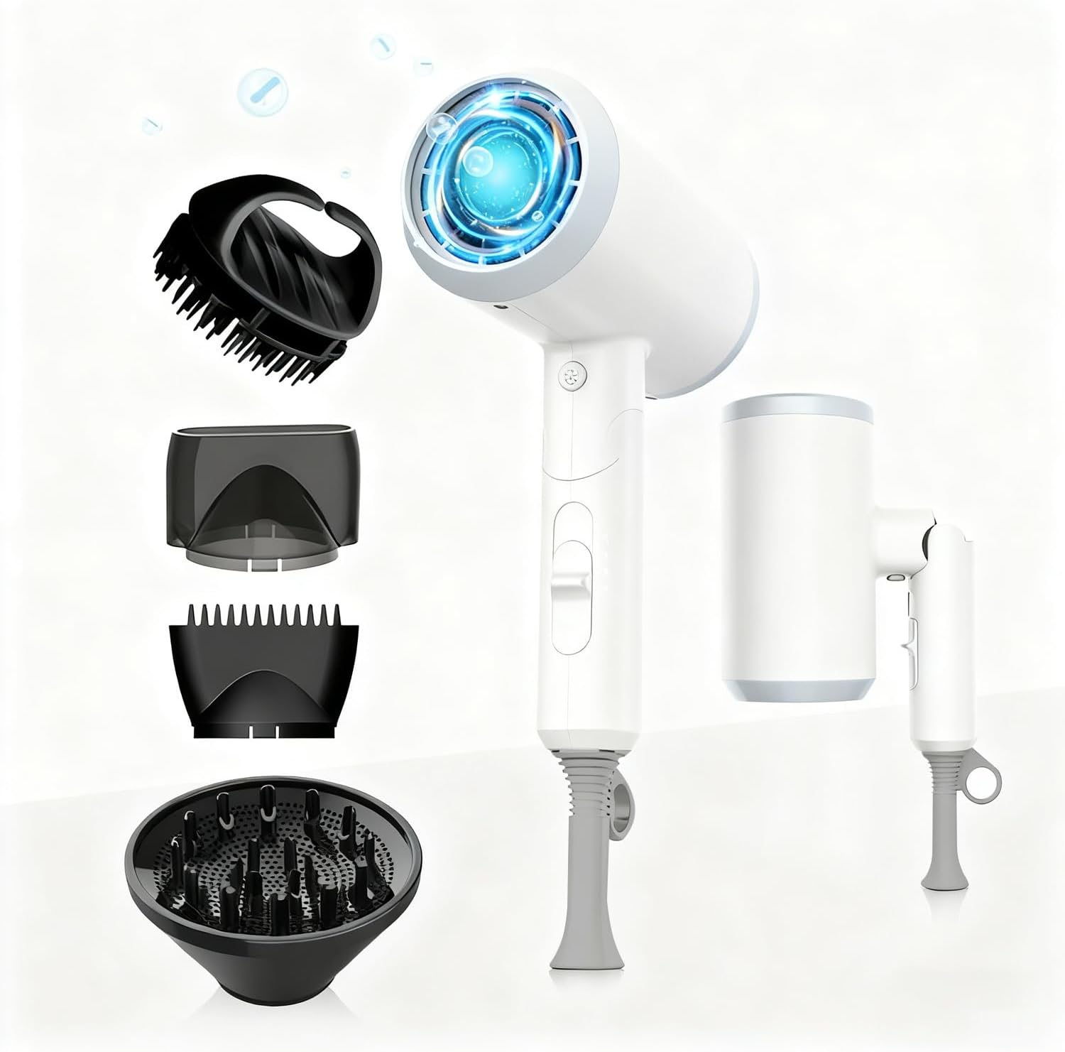 Ionic Hair Dryer, Astraio Powerful 2400W 110,000 RPM Professional Hair Dryer with Diffuser, Lightweigh Low Noise Blow Dryer for Fast Drying, Lightweight Hairdryer for Home,Travel,Gifts (AU PLUG)