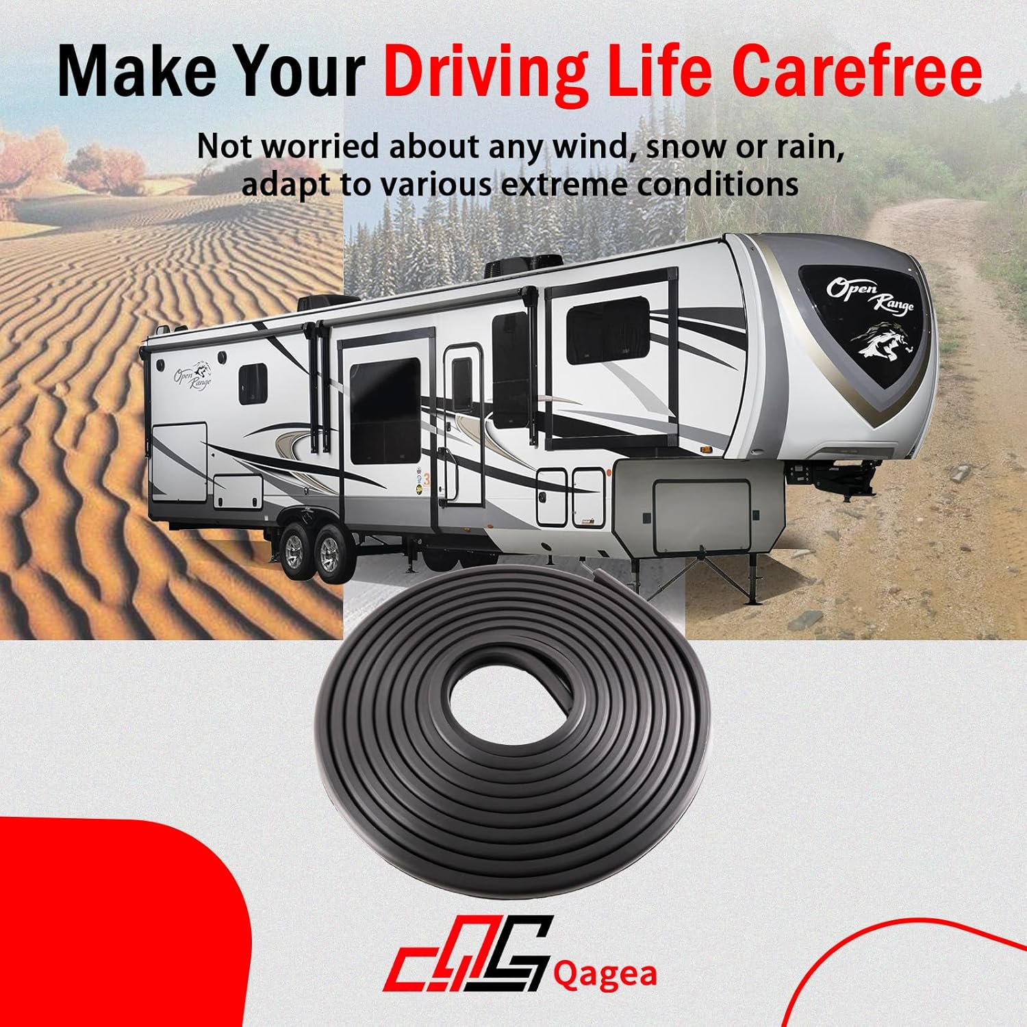 D-Seal RV Slide Out Seal 018-312-EKD RV D Seal Wiper Weather Stripping for Slides 1" X 15/16" X 35' Camper Slideout System Black Rubber image number 3