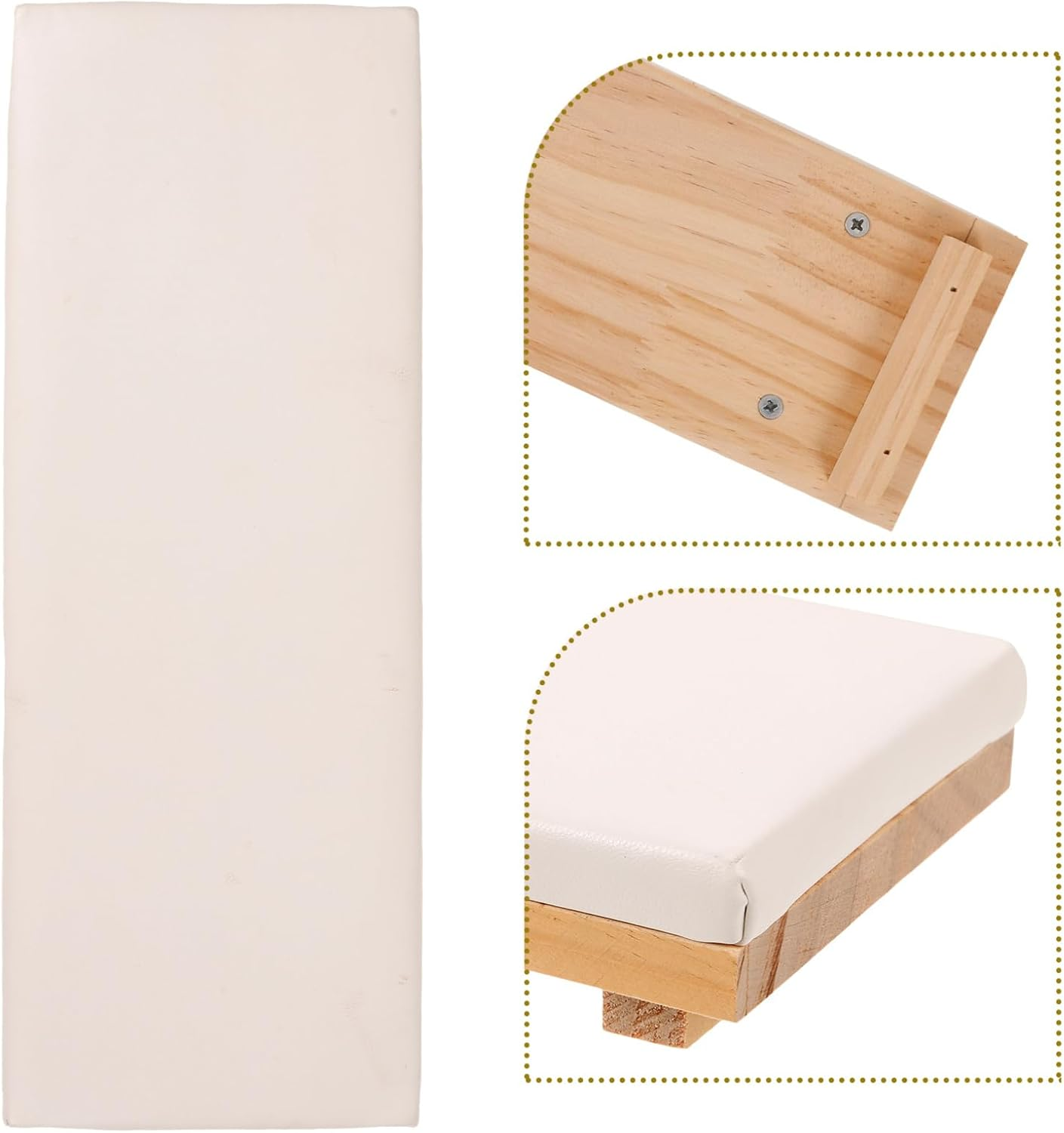 VICASKY Nail Arm Rest Cushion with Wooden Base Thickened Sponge Filling Ergonomic Hand Support for Manicure Comfortable Chic Design for Professional Salons Home Use image number 5