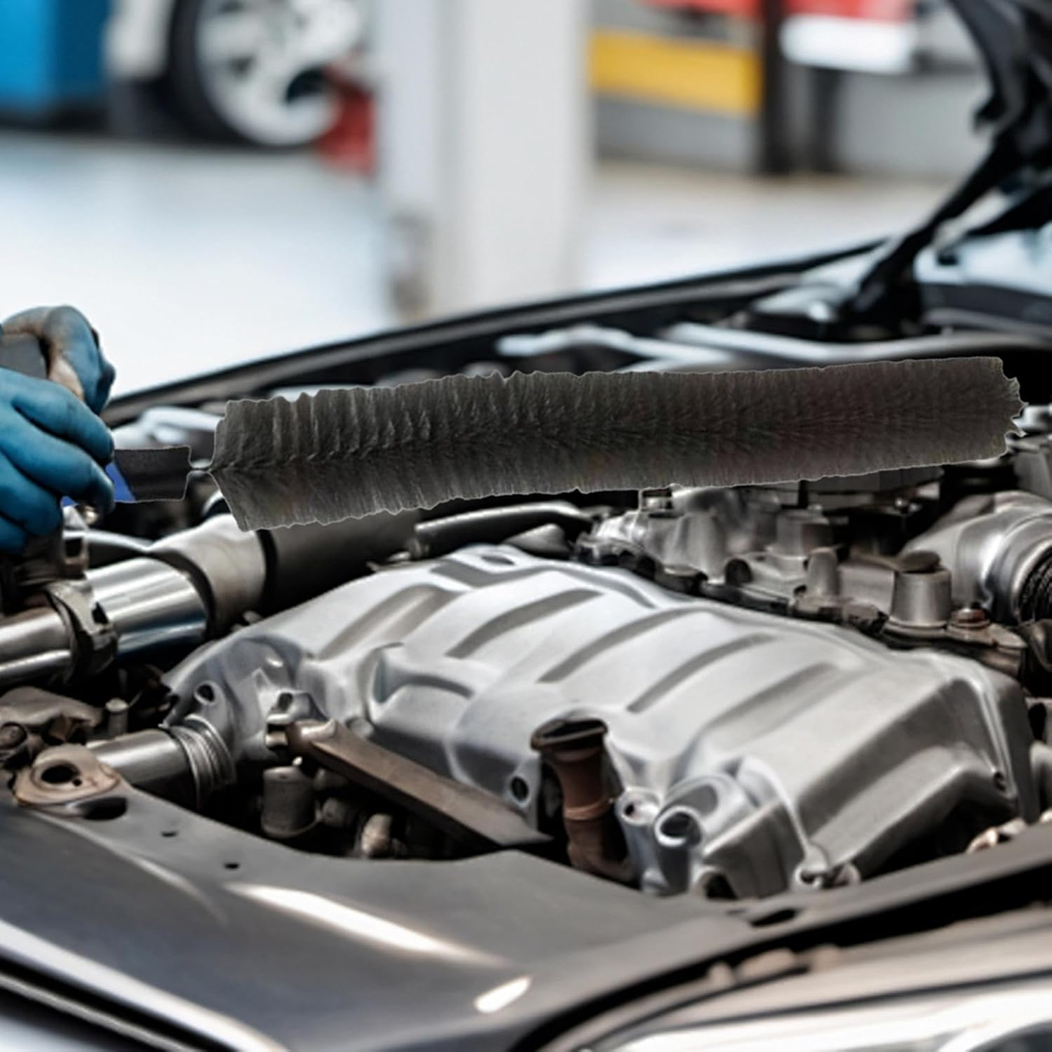 Wheel Brushes for Cleaning Wheels, Bendable Wheel Cleaning Brushes, Cleaning Brushes for Rims, Soft Nylon Bristles Wheel Brushes, Vehicle Care Wheel Cleaning Brushes, Automotive Detailing Cleaning Bru image number 6