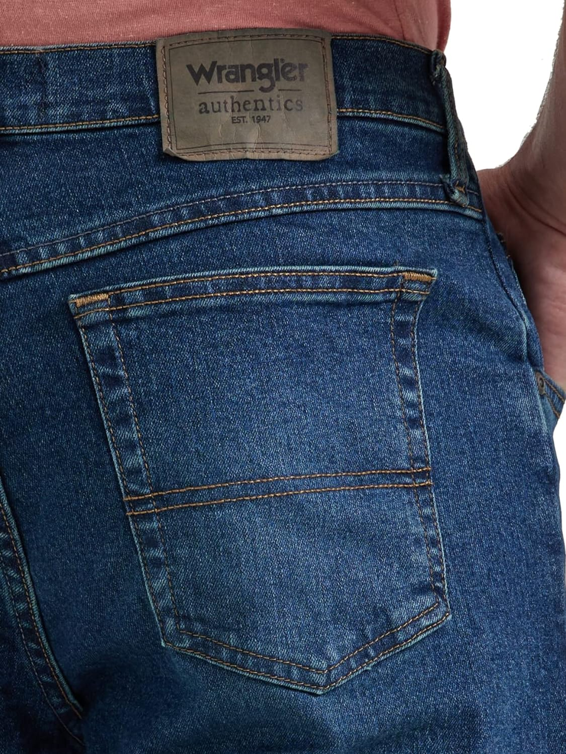 Wrangler Men'S Classic 5-Pocket Relaxed Fit Flex Jeans - Blue - One Size image number 2