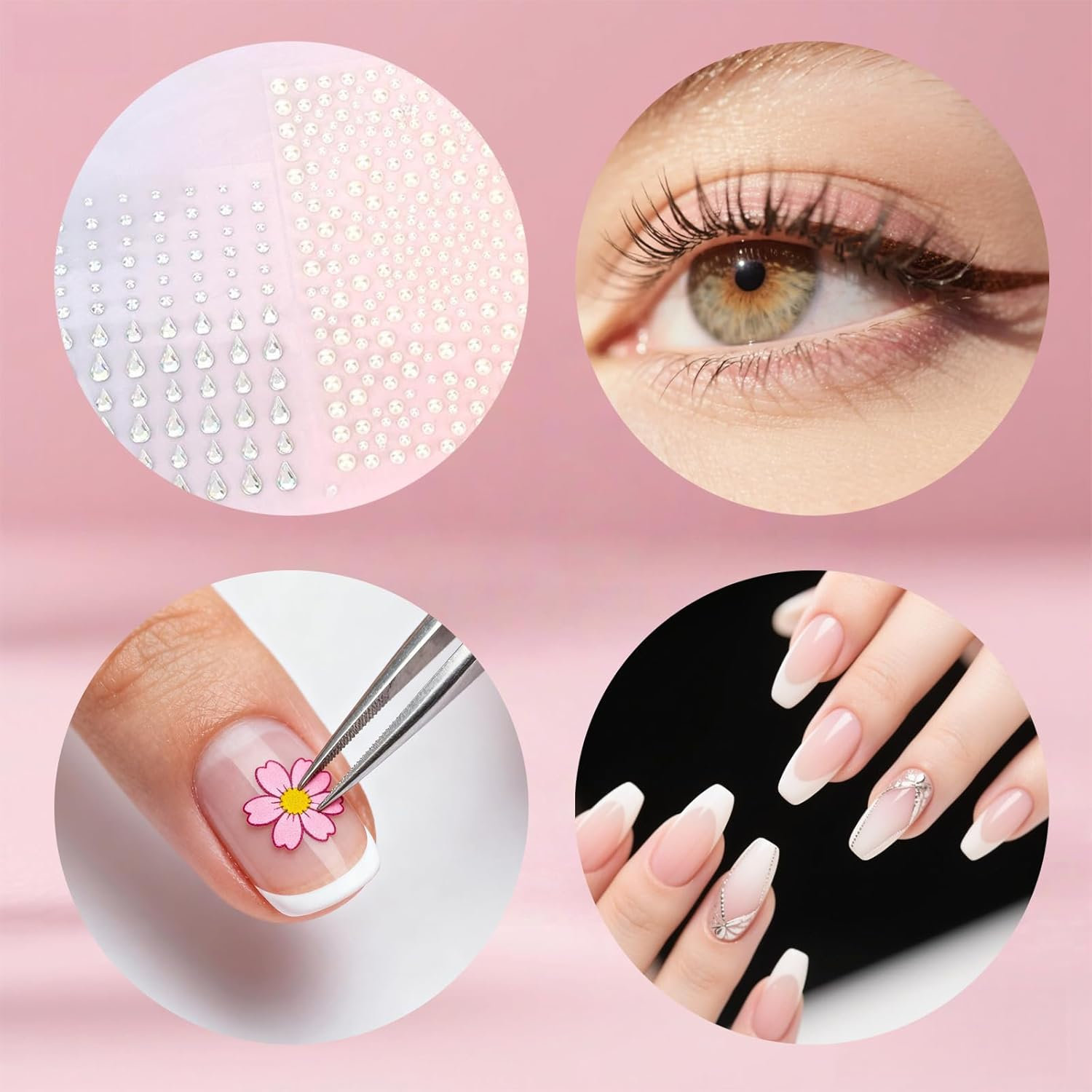 Nail Art Tools - Bedazzling Kit with Acrylic Handle, Dual-Ended Rhinestones Applicator, 4 Extra Wax Tips and 1 Tweezer image number 2