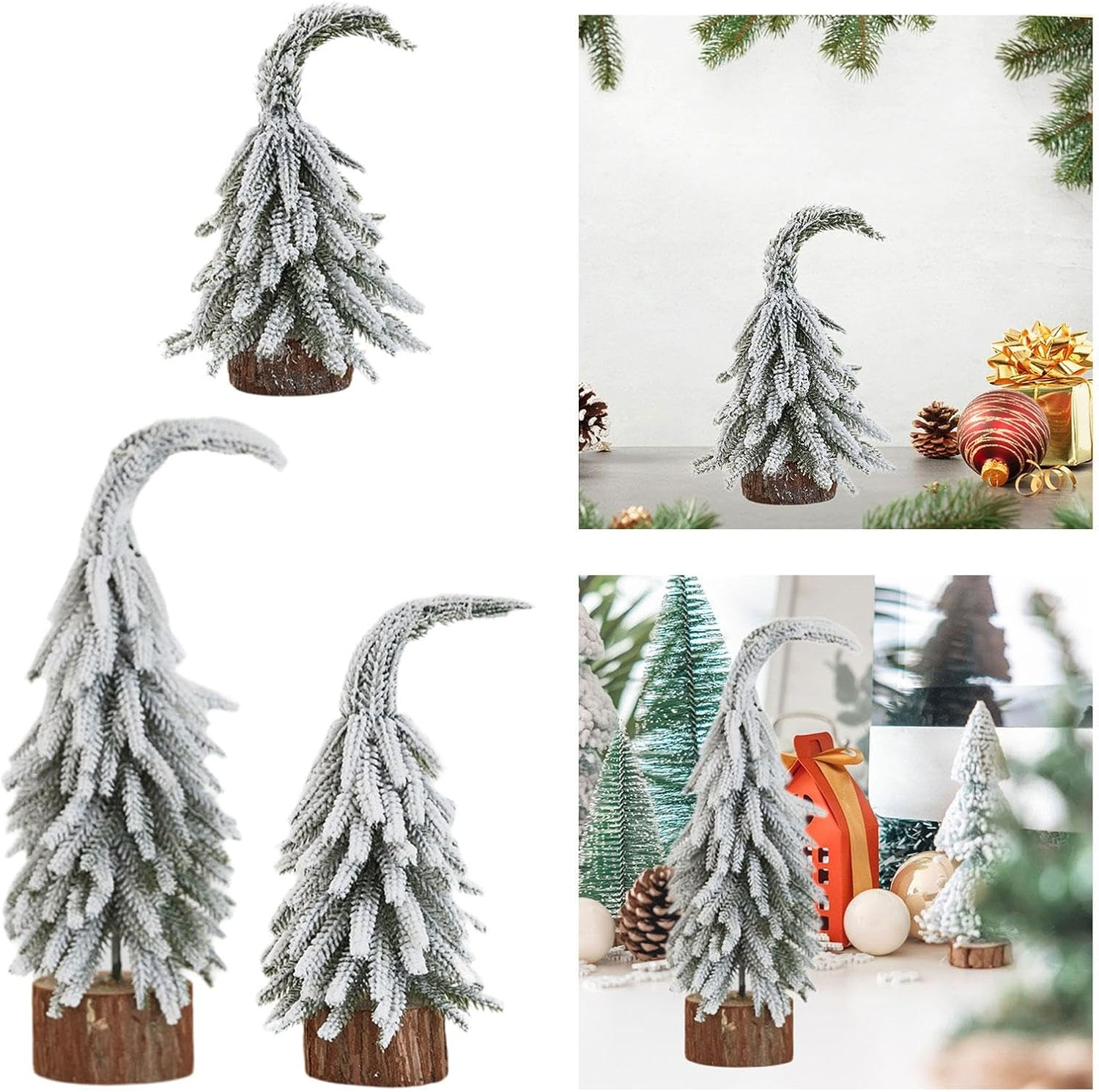 3X Tabletop Artificial Christmas Trees Small Xmas Trees Mini Christmas Trees for Party Supplies image number 6