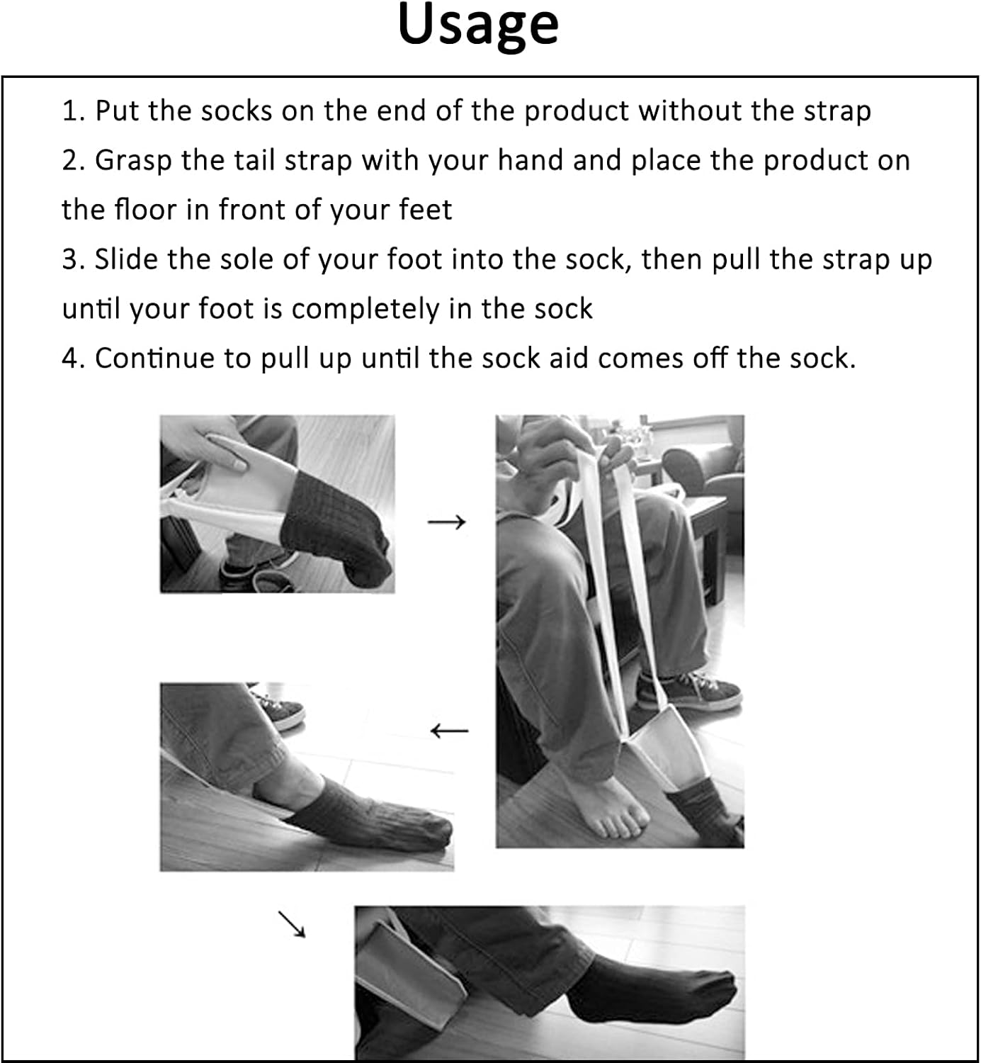 Sock Aid - Sock Aid Device for Seniors, Disabled, Pregnant - Sock Helper Aide Tool - Sock Assistant Device No Bending (Blue and White) image number 1