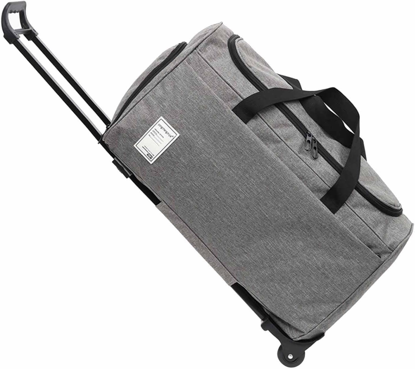 Baotyjie Rolling Duffel Bag Travel Bag Portable for Men Women Storage Camping Suitcase Waterproof Oxford Cloth Travel Luggage Foldable, Red