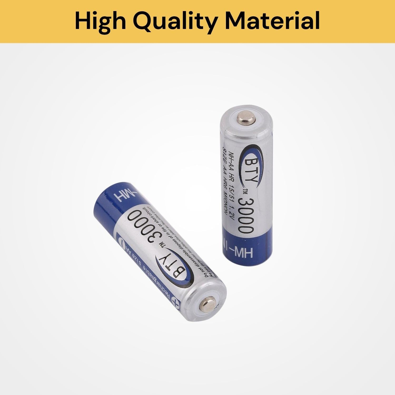 EZONEDEAL Rechargeable Battery NI-MH 1.2V 3000Mah Aa/Recharge Batteries - 4Pc/Pack image number 5