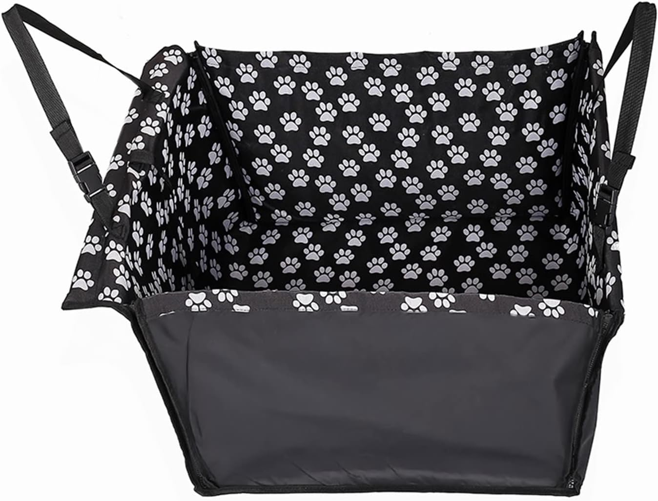 Dog Car Seat Cover Pet Carrier Dog Car Seat Cushion Suspension Mattress Carrying Dog Transport Dog Hammock(Color:Gray Footprint) image number 2