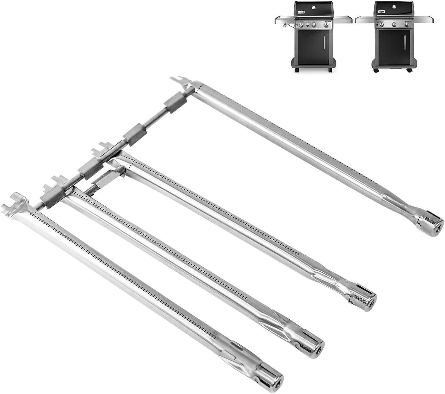 Spirit II E310 67046 7636 Flavorizer Bars for Weber Spirit II & I & GS4 Spirit II E310 E320 S310 S320 Grills with Front Mounted, 15.3 Inch Heat Plate Flame Guard for Weber 67046 69797 68843 Parts
