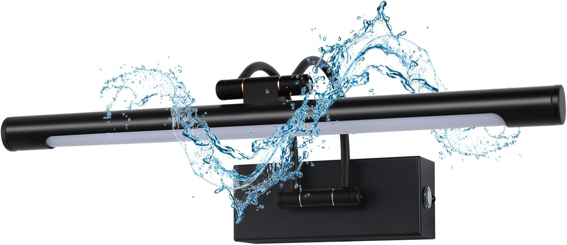 Mantolite Dimmable Picture Wall Light, 15 W, Brass, 60 Cm, LED Bathroom Mirror Light with Rotating Lamp Head for Hotel Restaurant Arc Arm, 3000 K / 4500 K / 6000 K Bed Reading Lights Display Lamps