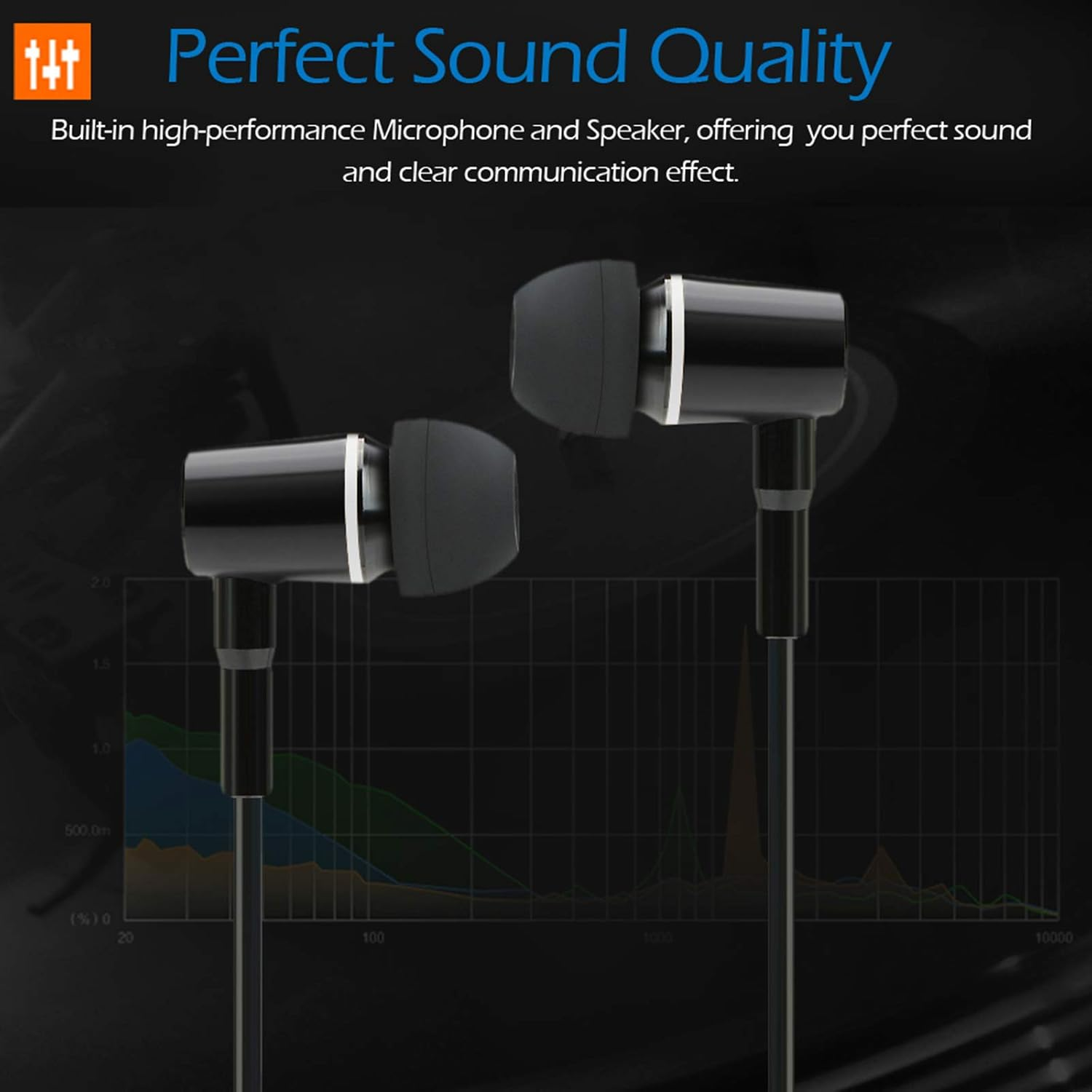 SHANGLIN FC12 Stereo Music Headset Air Tube 3.5Mm Anti-Radiation Earphone In-Ear Headphone Radiation Free Noise Reduction Line Control with Mic Black for Smart Phones Desktop Notebook Tablet PC image number 1