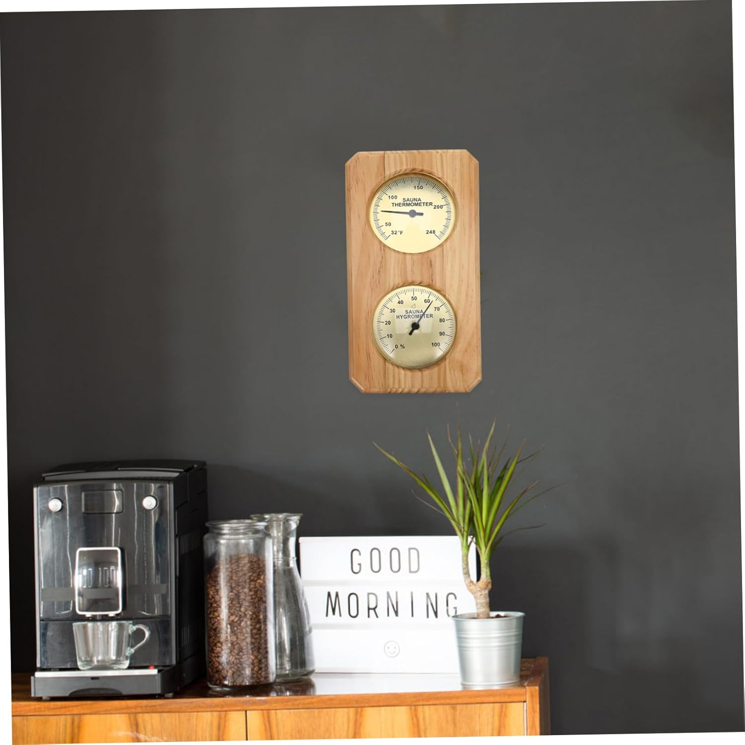 POPETPOP Thermometer and Hygrometer for Sauna Case Humidity Temperature Tester Practical Kitchen Tools image number 1