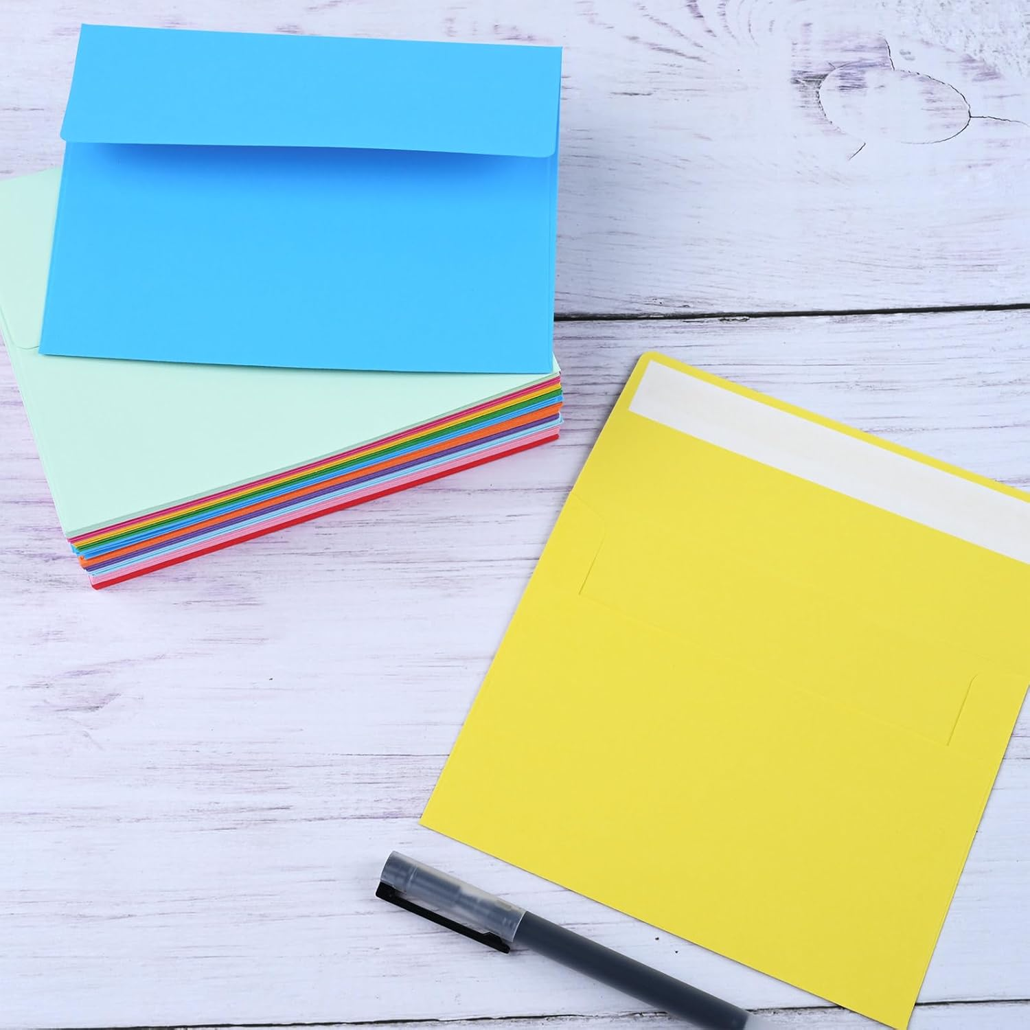 200 Pcs A2 Invitation Envelopes Self Seal A2 Greeting Cards for Wedding, Party Invitations, Greeting Cards, Announcements, Photos(4.37 X 5.75 Inches, 20 Colors) image number 2