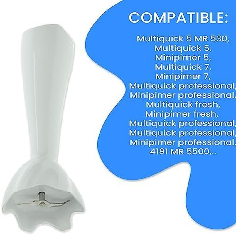 Replacement Blender for Braun Model 4191/4192 4 Shaft Reference 67050130 Compatible with Multiquick 5, Minipimer 5, Multiquick 7, White image number 6