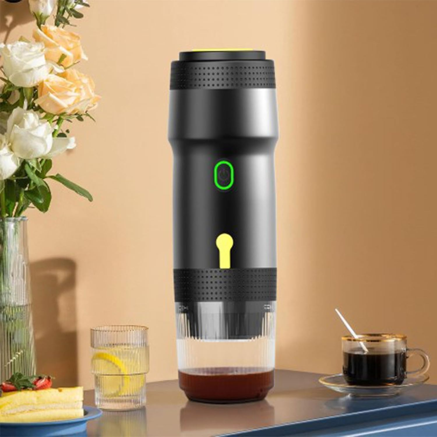 Electric Portable Espresso Maker, with NES DG Capsules and Coffee Powder Cartridges, 20 Bar, Self Heating Coffee Machine for Travel RV Hiking Camping image number 6