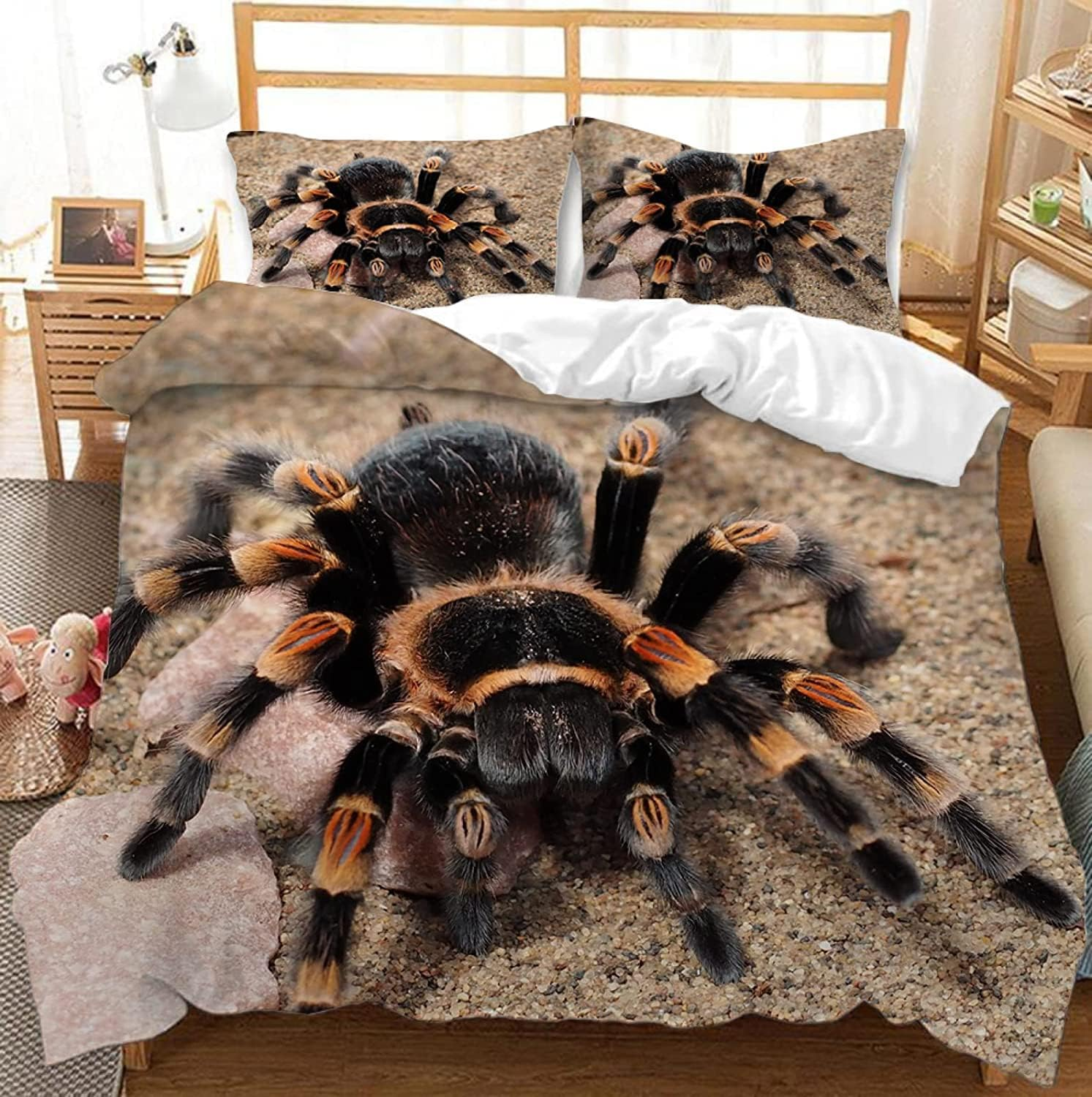 3D Spider Bedding Ultra Soft Quilt Duvet Doona Cover Set INCL Pillowcase (Single)