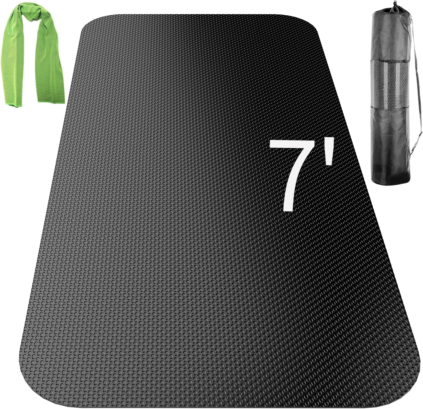 Large Exercise Mat 84" X 32",Exercise Equipment Mat,Treadmill Mat, Exercise Bike Mat, Workout Mats for Home Gym Flooring Rubber Mat Large Yoga Mat Cardio Mat for Weightlifting, Jump Rope,Fitness image number 6