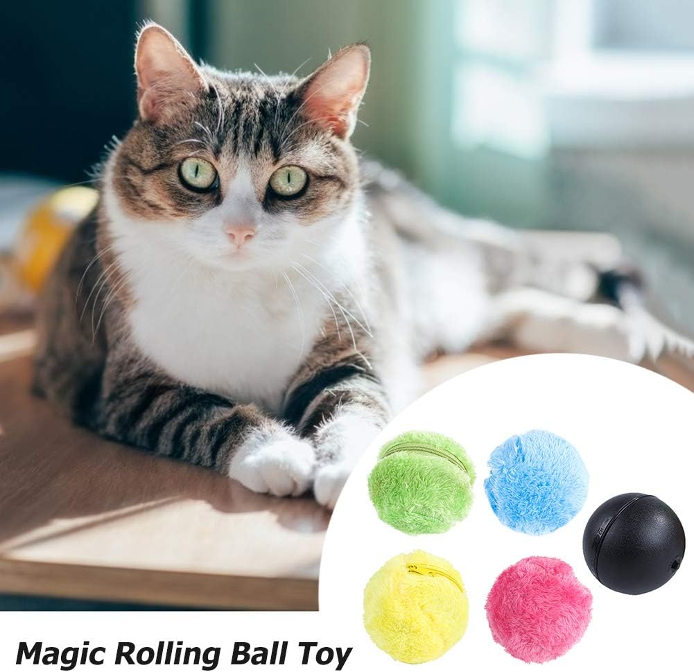 5Pcs Battery Powered Pet Electric Magic Roller Ball Automatic Dog Cat Funny Toys image number 6