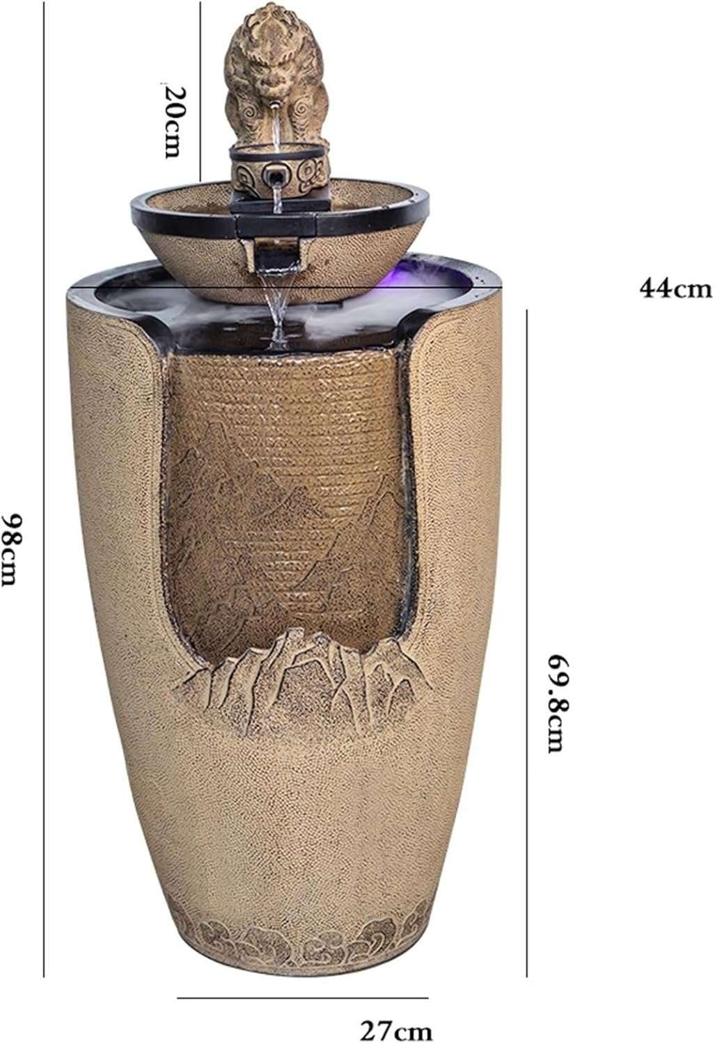 Outdoor Fountain Big Golden Toad Water Decoration, Floor Circulating Fountain, Courtyard Living Room, Tea Landscape image number 6