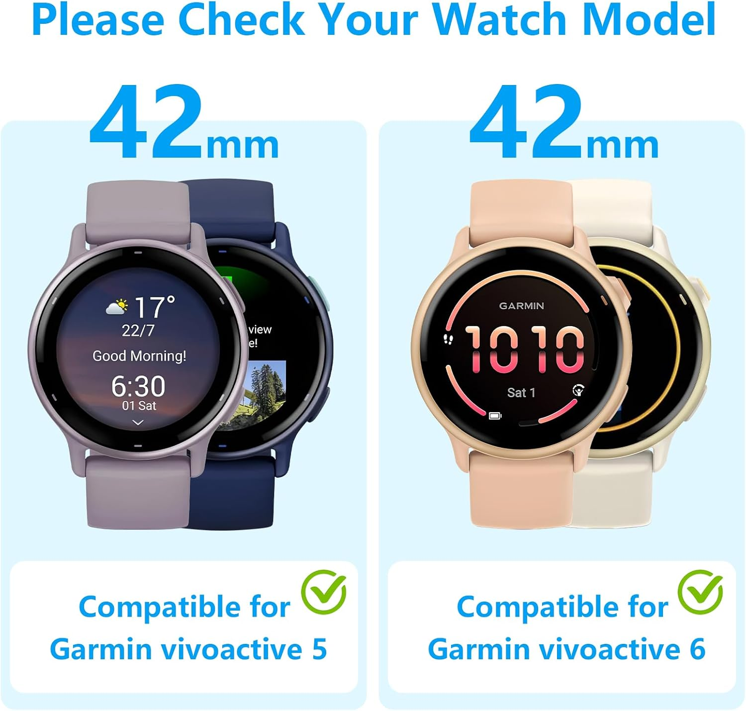 6 Pack for Garmin Vivoactive 5/ Vivoactive 6 Screen Protectors, Flexible TPU Full Coverage [Not Glass] Anti-Scratch Protectors for Garmin Vivoactive 5/6 Smartwatch (6 Pack) image number 2