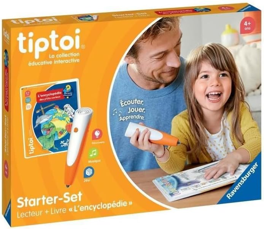 Ravensburger - Tiptoi Starter Set - Reader + Book 'L'Encyclop&eacute;die Des P'Tits Curieux' - Electronic Educational Game without Display from 4 Years - French Version - 00176 image number 1