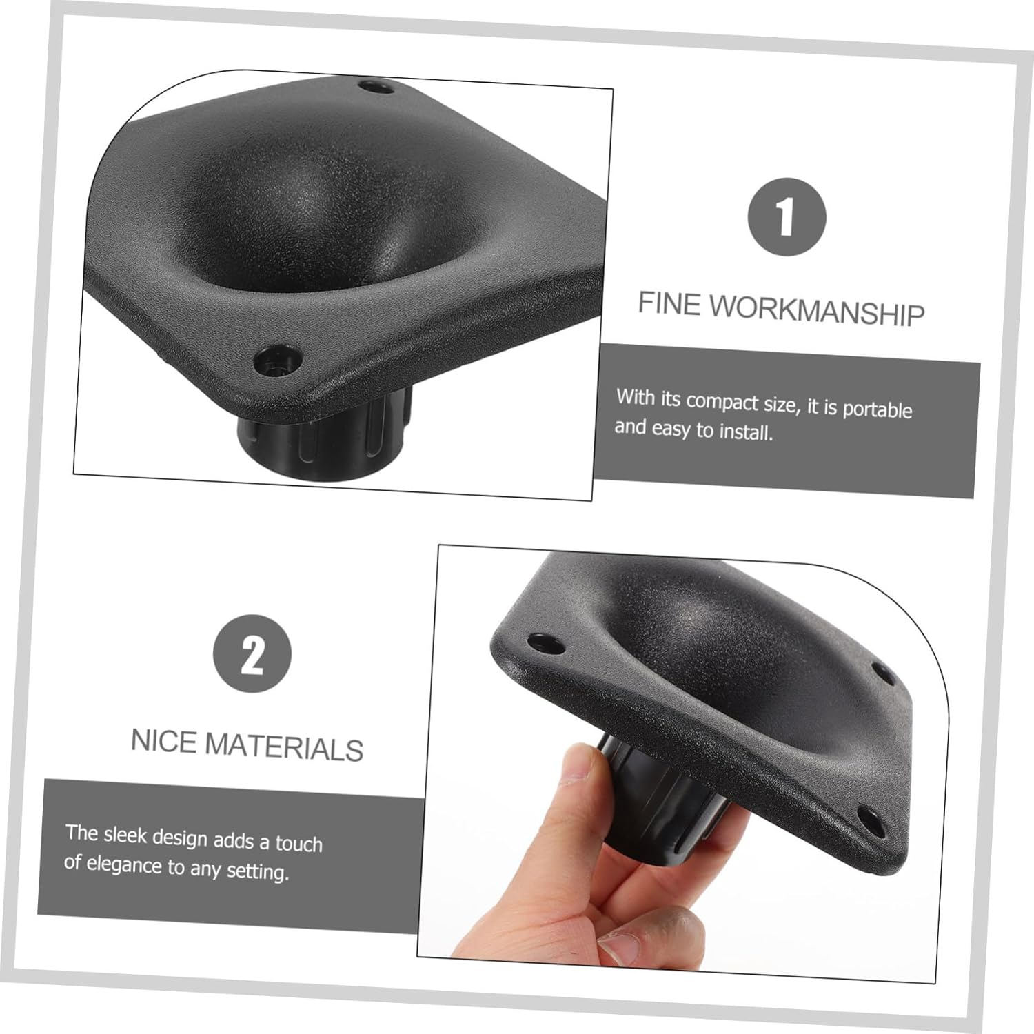 MUELODSIC Multi-Use Horn Speaker Black Compact Stage Loudspeaker Accessory for Show Reliable Installation