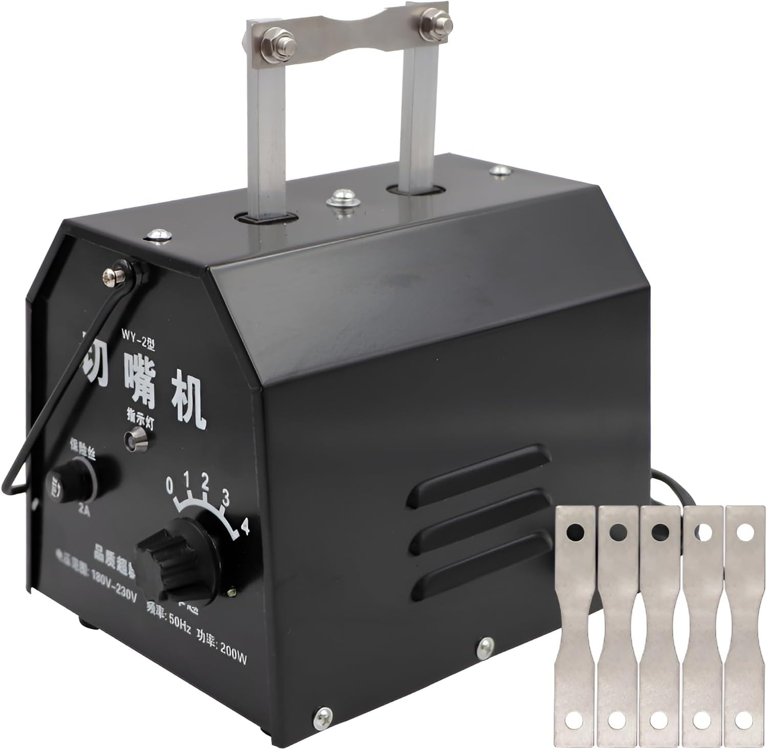 200W Automatic Chicken Debeaking Machine, Poultry Beak Cutting Machine with 5 Blades, 4 Gears Temperature Regulation/Cutting Beak Quickly/Easy to Carry, Chicken Beak Cutter, for Chick/Duck/Goose