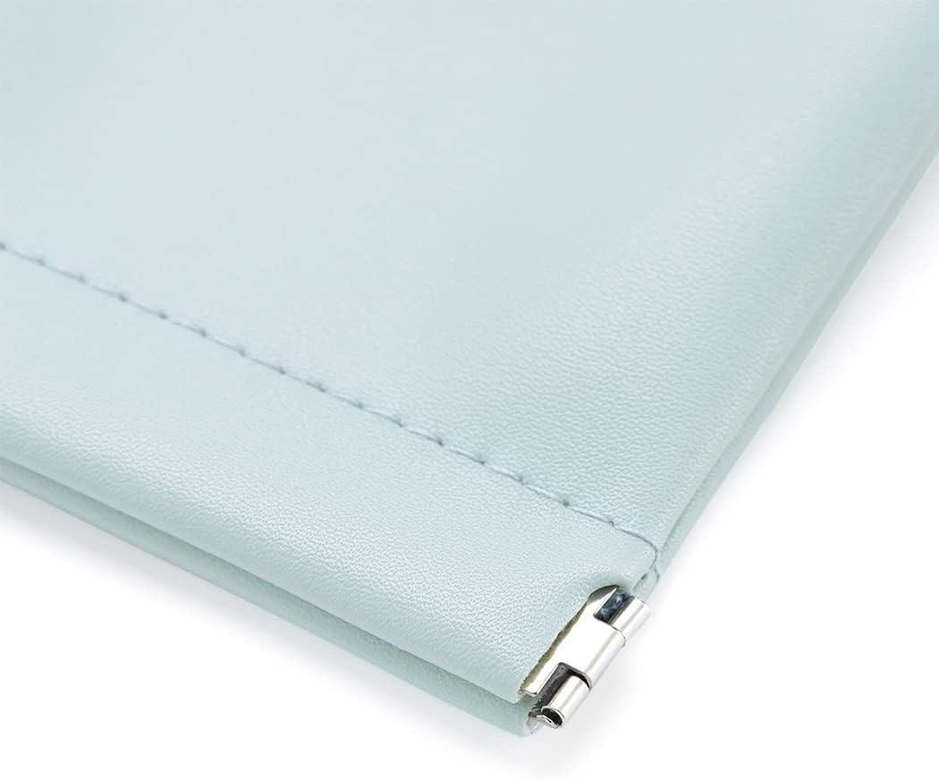 2Pcs Pocket Cosmetic Bag, Jewelry Travel Bag, No Zipper Self-Closing, Portable Make up Organizer Jewelry Pouch for Women Waterproof Mini Multifunctional Storage Bag (Sky Blue) image number 6