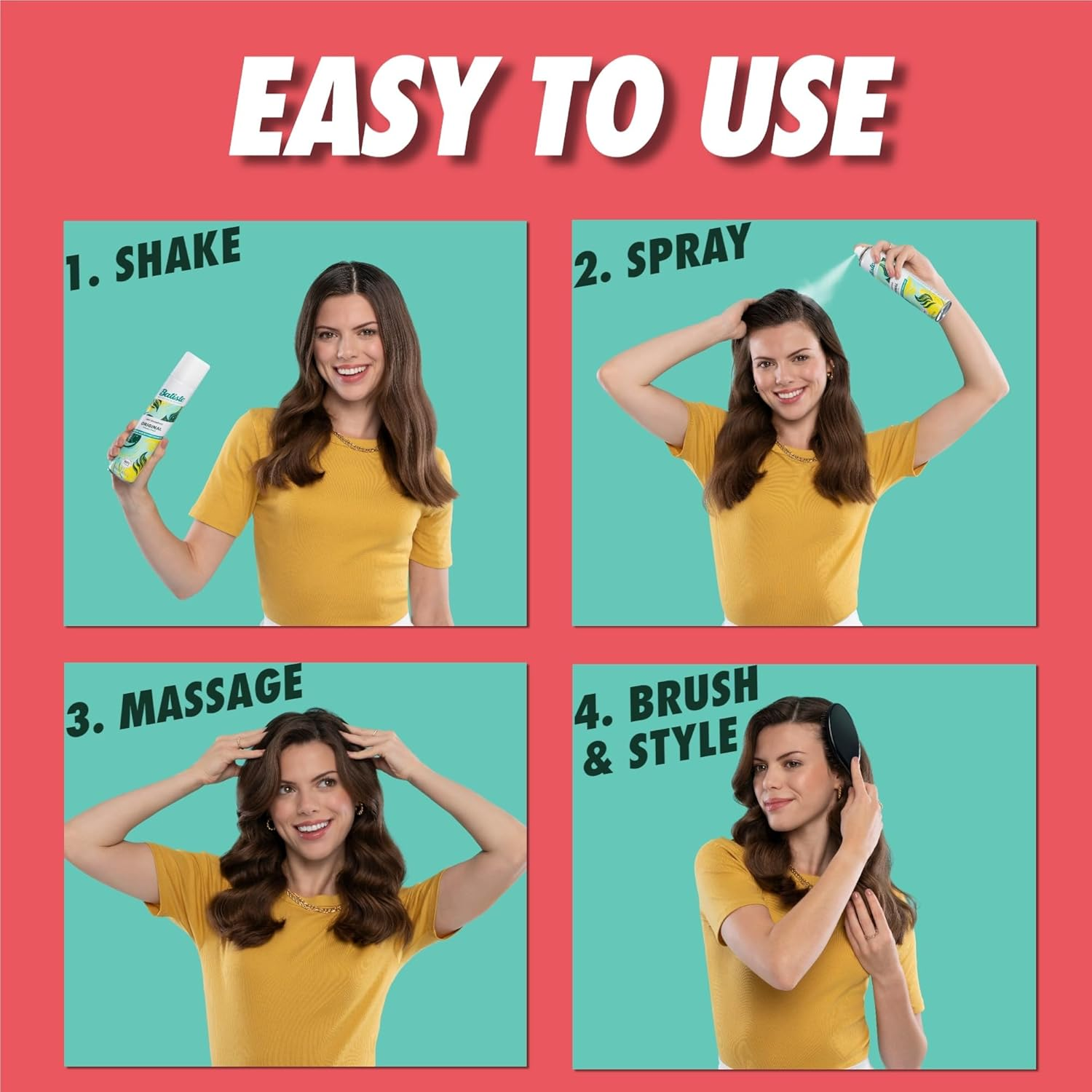 Batiste Cherry Dry Shampoo - Fruity Scent with Cherry & Berry - Quick Refresh for All Hair Types - Revitalises Oily Hair Hair Care - Hair & Beauty Products - 200Ml image number 6