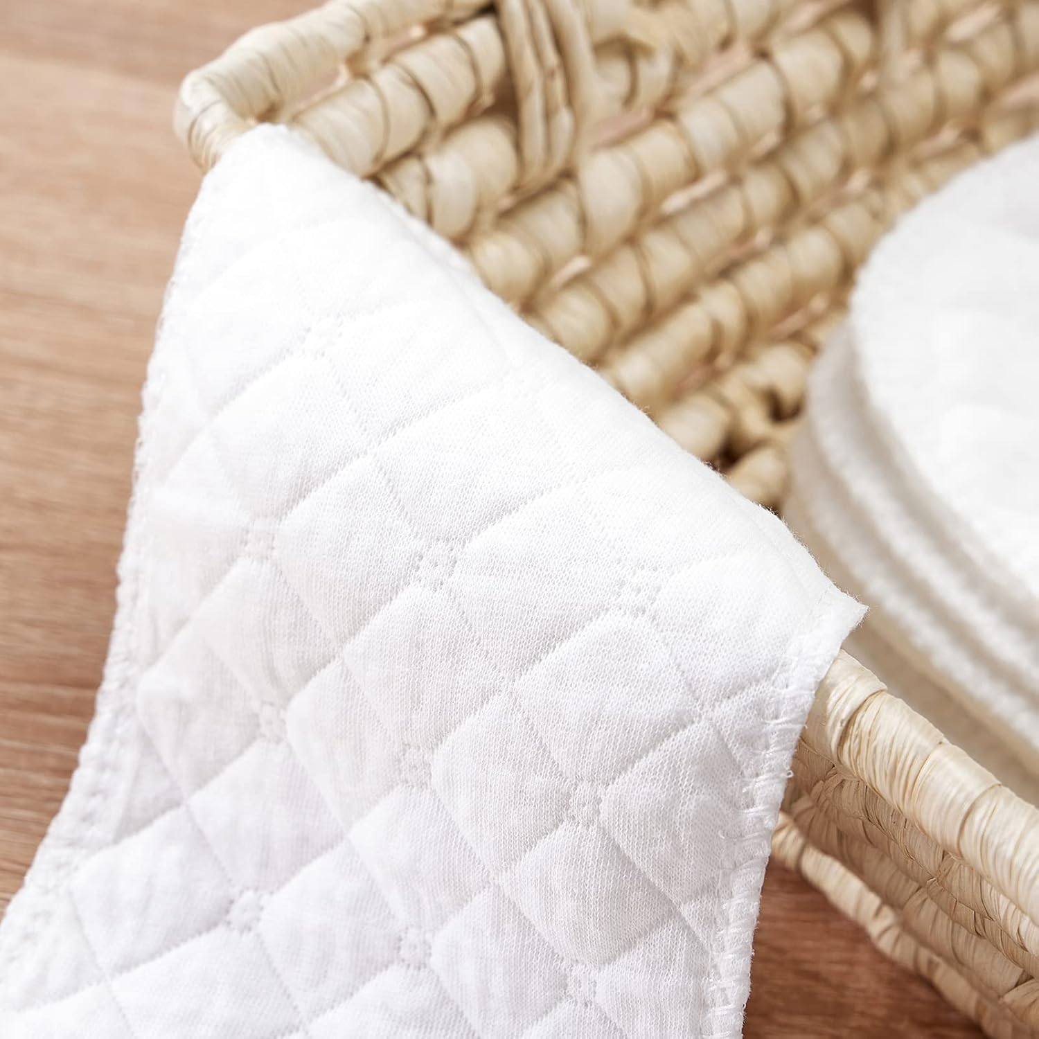 10PCS Three-Layers Cotton Diaper Reusable Solid Casual Infant Baby Cloth Diaper Covers Nappy Liners Insert (Three Layers - S, 30X11Cm / 11.81X4.33In) image number 5