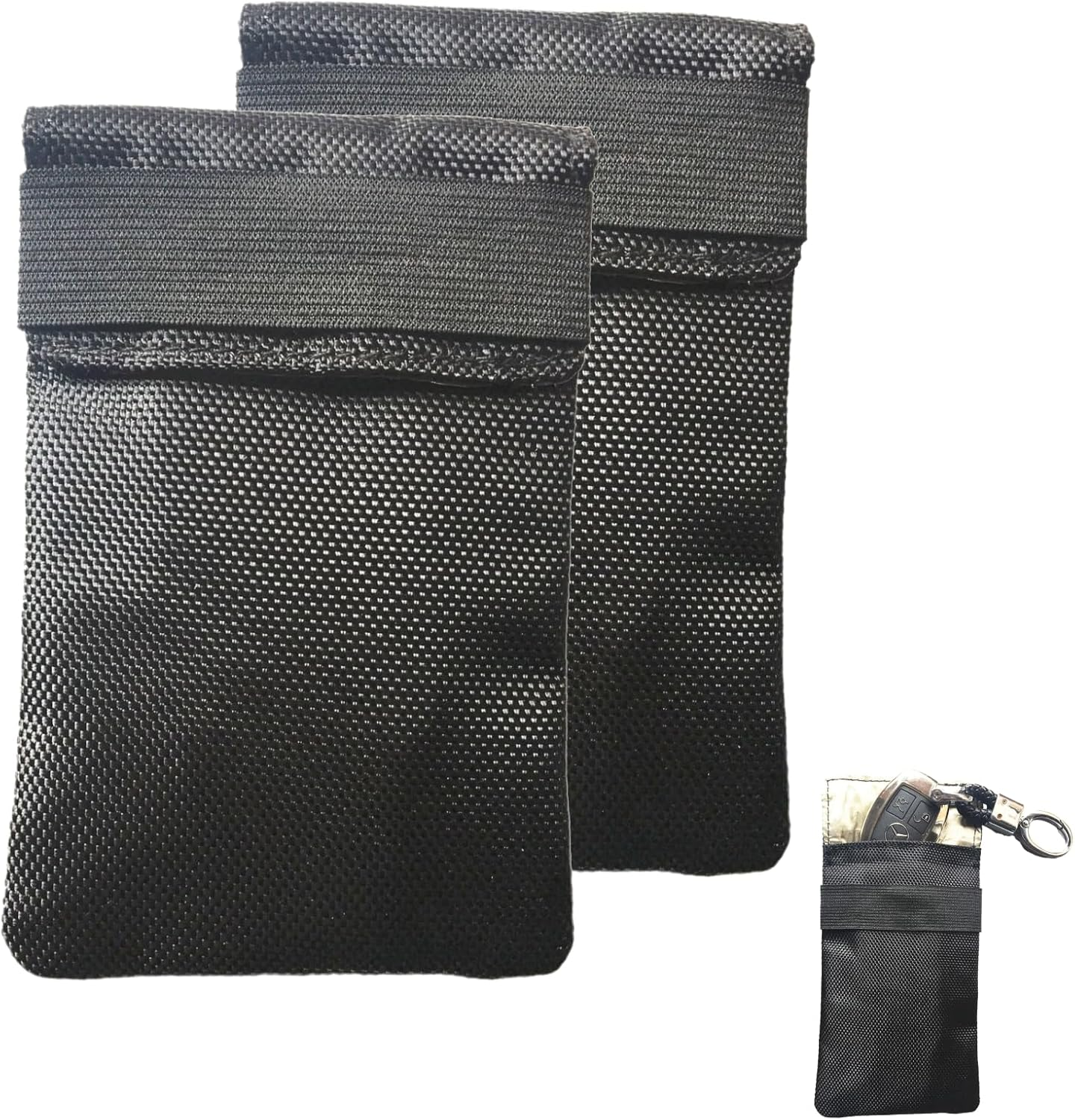 Faraday Bag for Keyfobs (2-Pack), RF Shielding Protective Case for Smart Keys, Transmitters, and Small Electronics, Vehicle Security, Anti-Hacking Signal Blocker, and EMF Protection image number 5