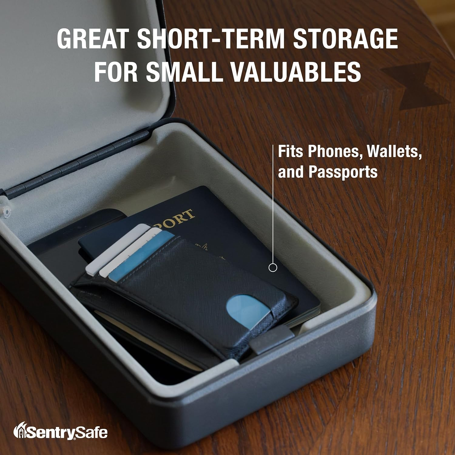 Sentrysafe P005K Safes Portable Lock Box with Key, 0.05 Cubic Feet, Black image number 6