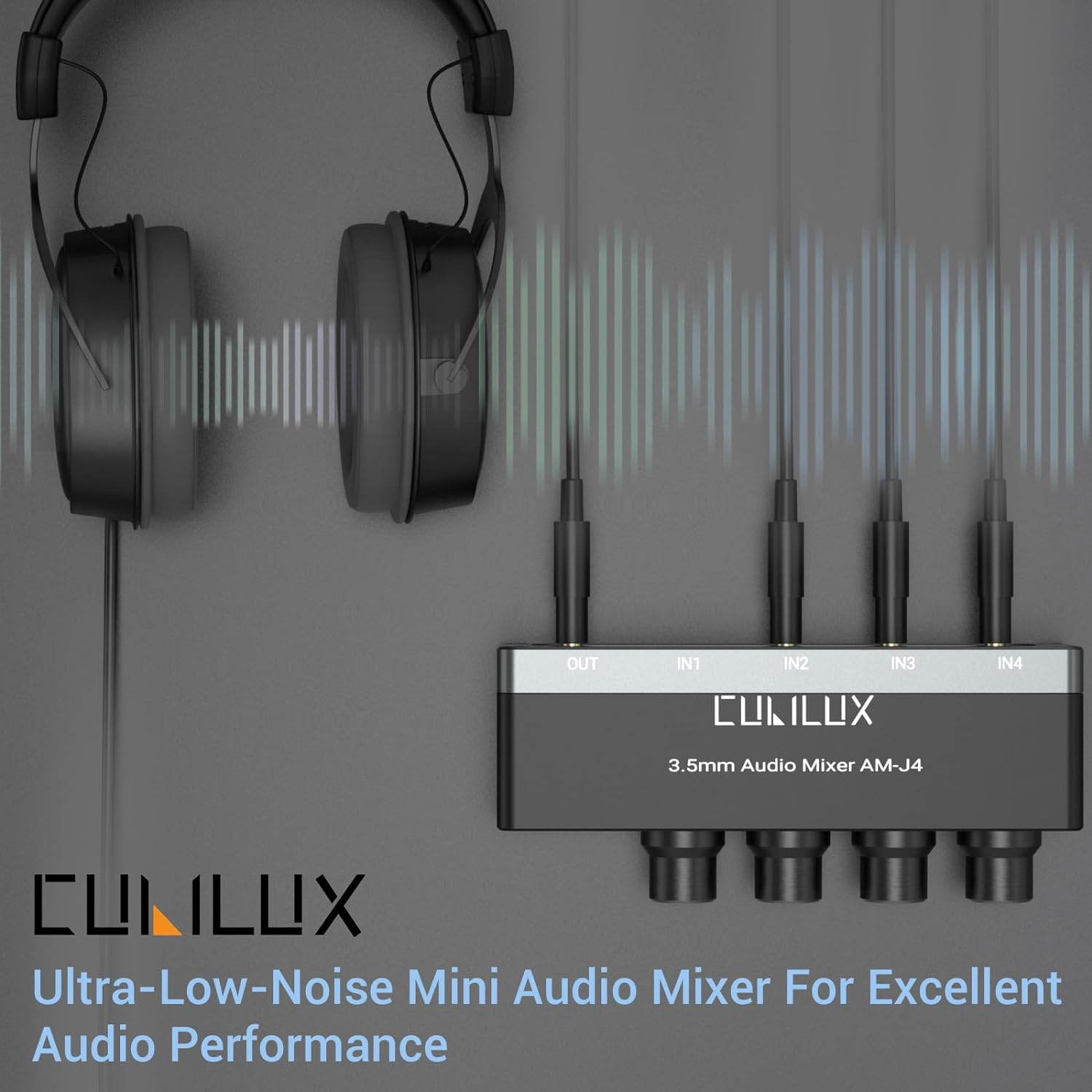 Cubilux 4-Channel 3.5Mm Audio Mixer, Ultra-Low-Noise Mini Audio Mixer for Sub-Mixing, 1/8 TS/TRS Input, Stereo Switcher Suitable for Guitars, Bass, Keyboards image number 5