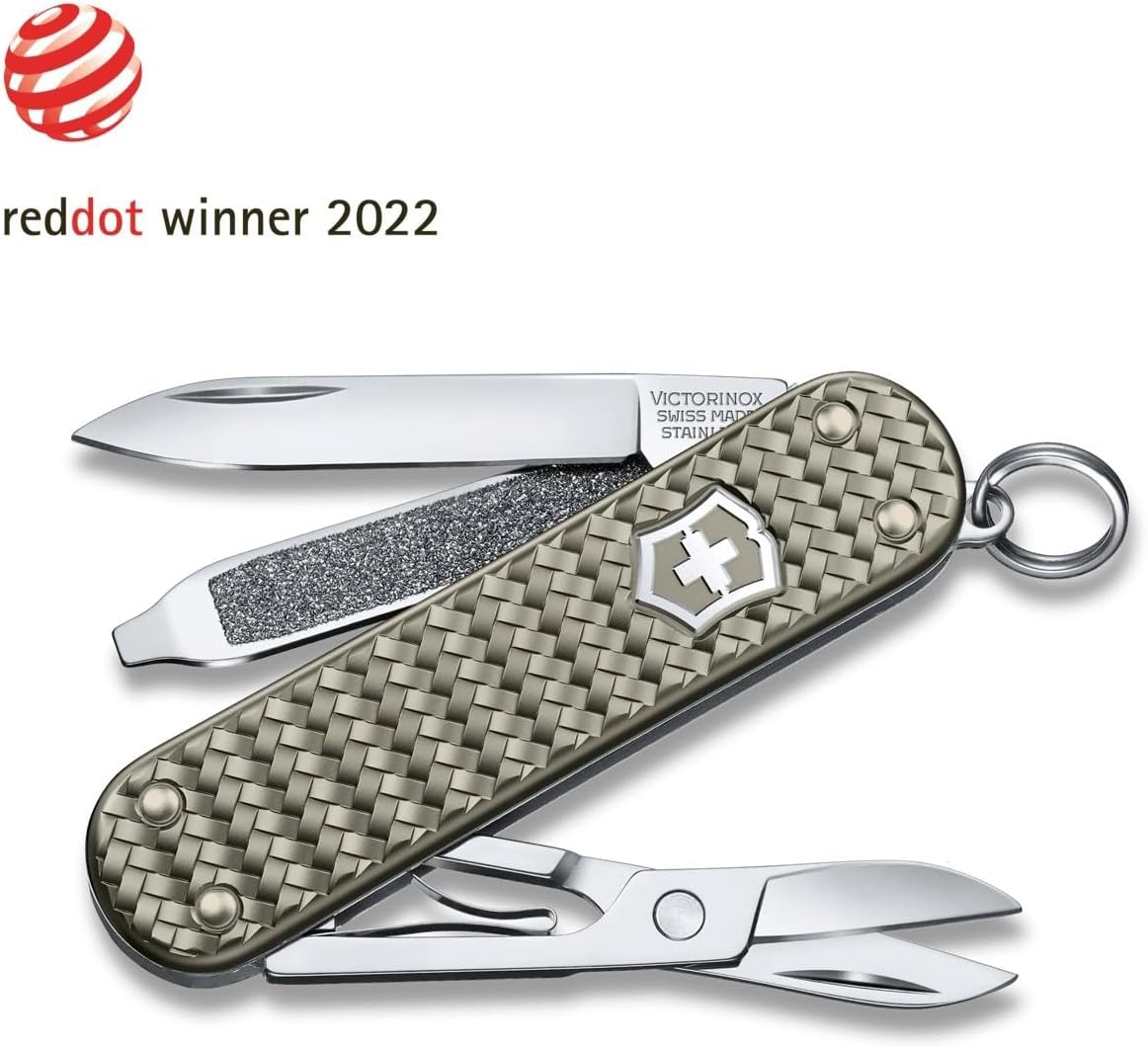 Victorinox Classic SD Precious Alox Swiss Army Knife, Infinite Grey - Hazel Brown image number 2