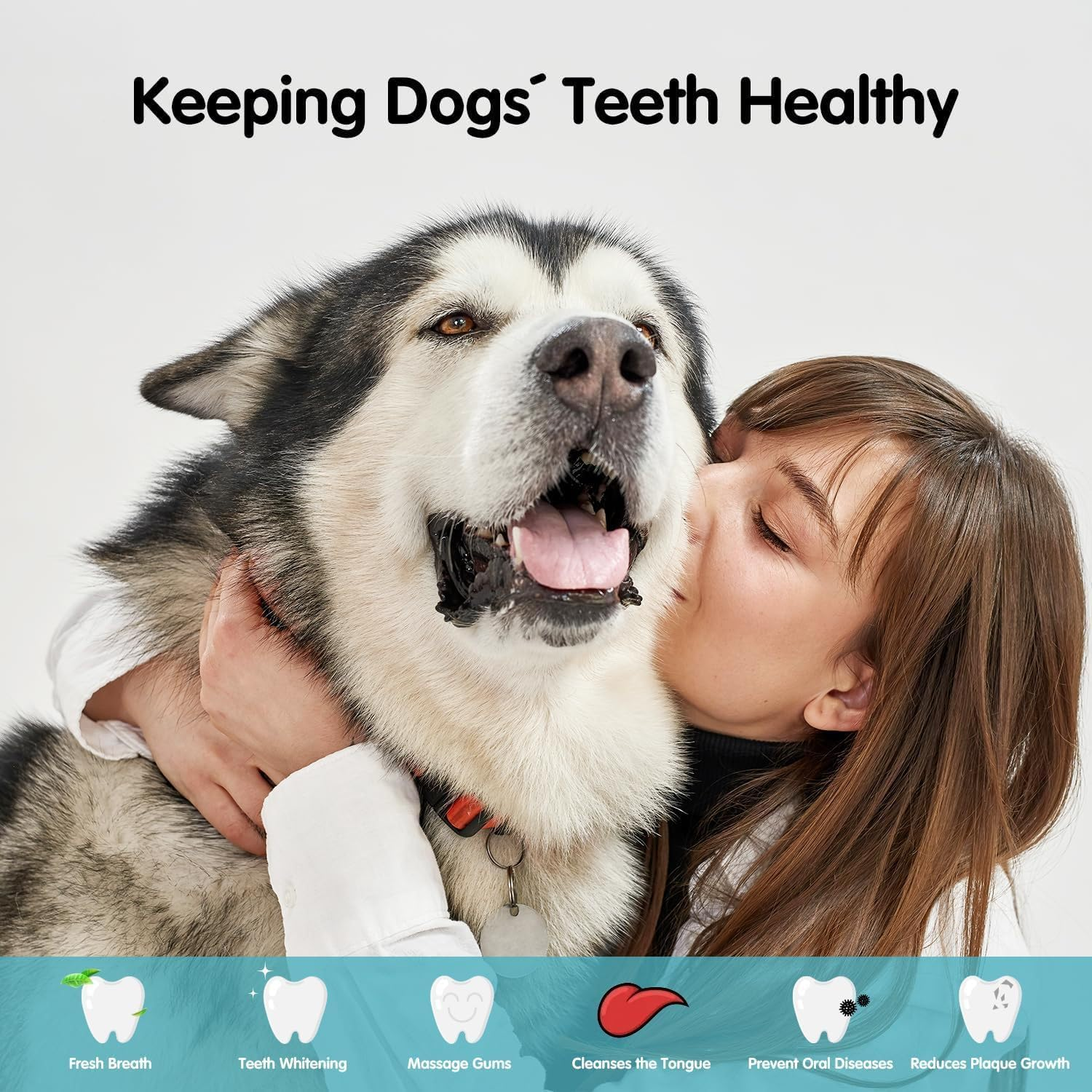 Silicone Dog Toothbrush - 4 Pack Finger Toothbrush Kit for Dogs & Cats | Plaque Remover, Dental Care & Teeth Cleaning Tools image number 2