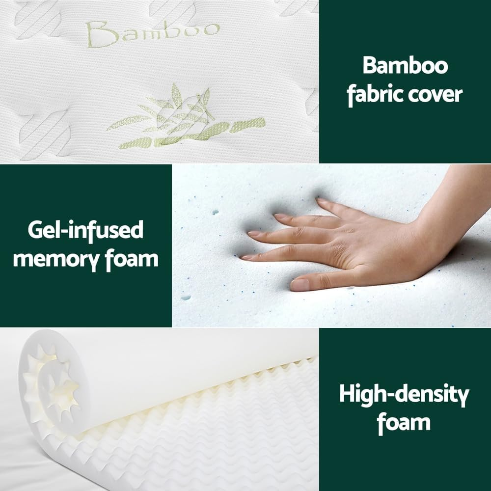 Giselle Mattress Pocket Spring Gel Foam Bed Euro Top Medium Firm 30Cm KS image number 5