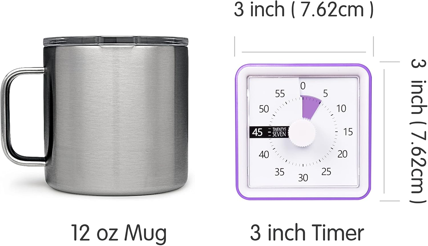 Visual Timer with Protective Case, 60-Minute Countdown Timer for Kids Autism ADHD Classroom Home Office, Countdown Clock for Teaching Work Meeting, Pomodoro Timer for Time Management Education, Purple image number 4